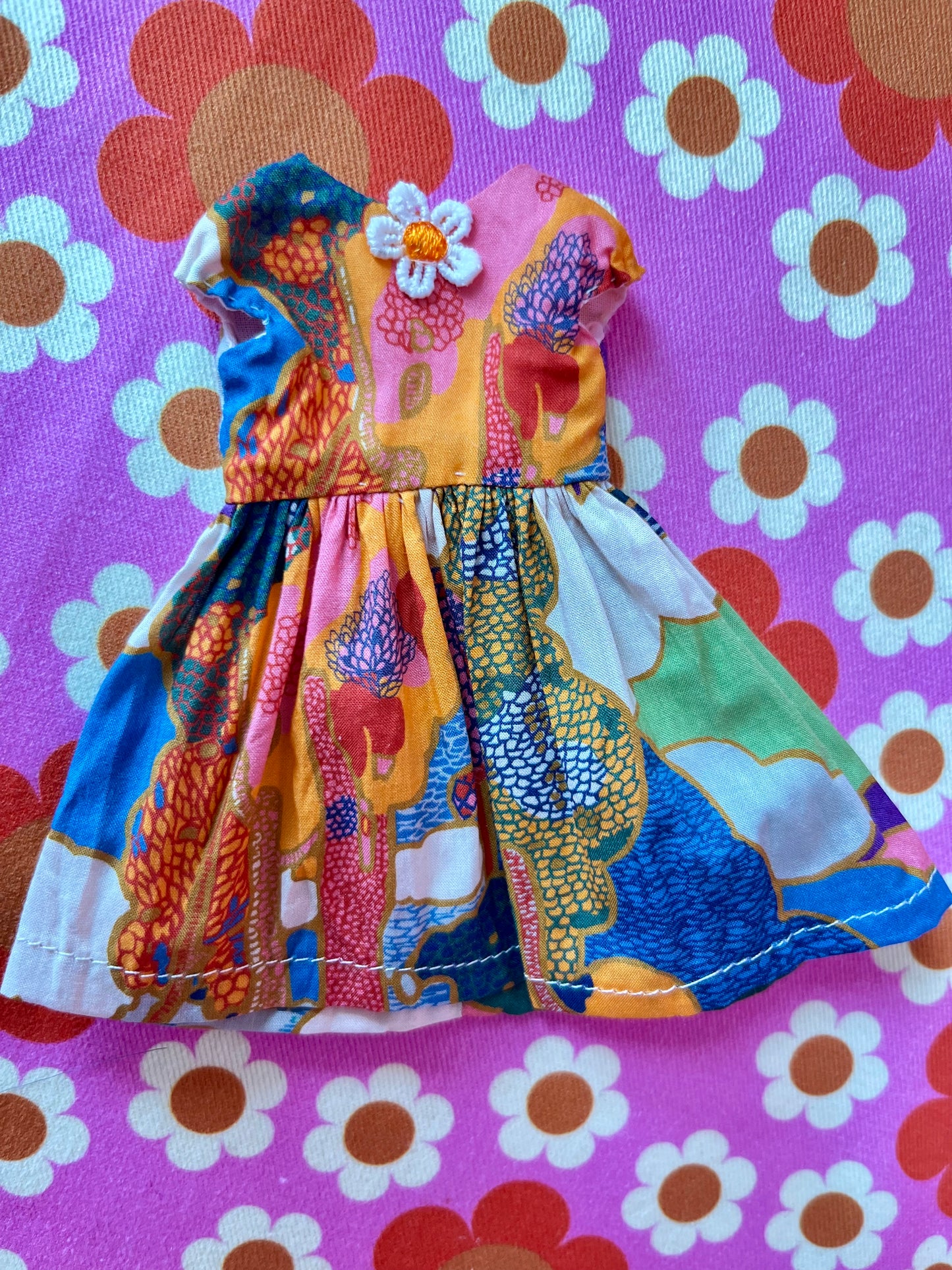 Liberty Landscape Summer Cap Sleeve Dress for Blythe Doll