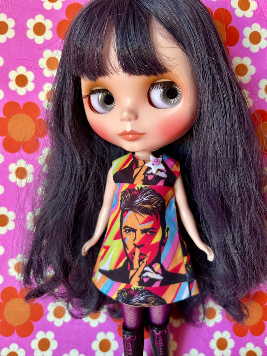 Bowie Print Mod Cilla Shift dress