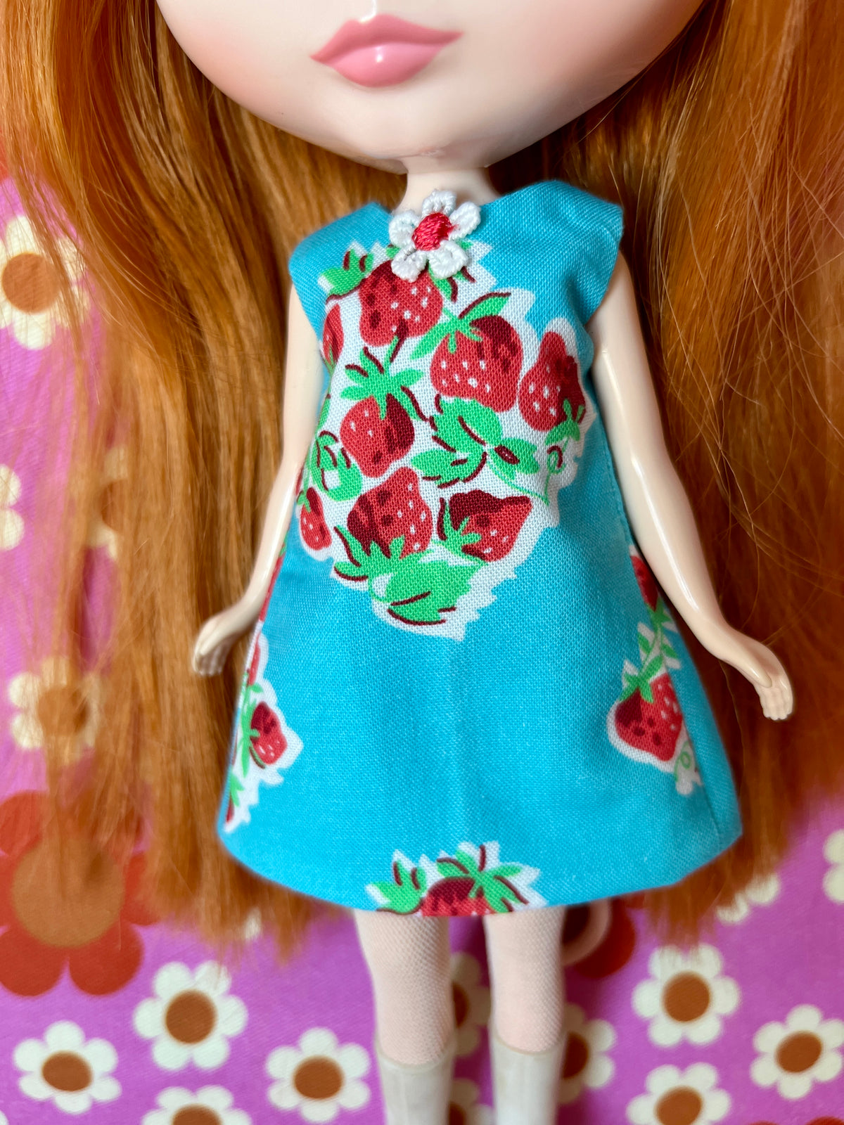 Strawberry Print Mod Cilla Shift dress