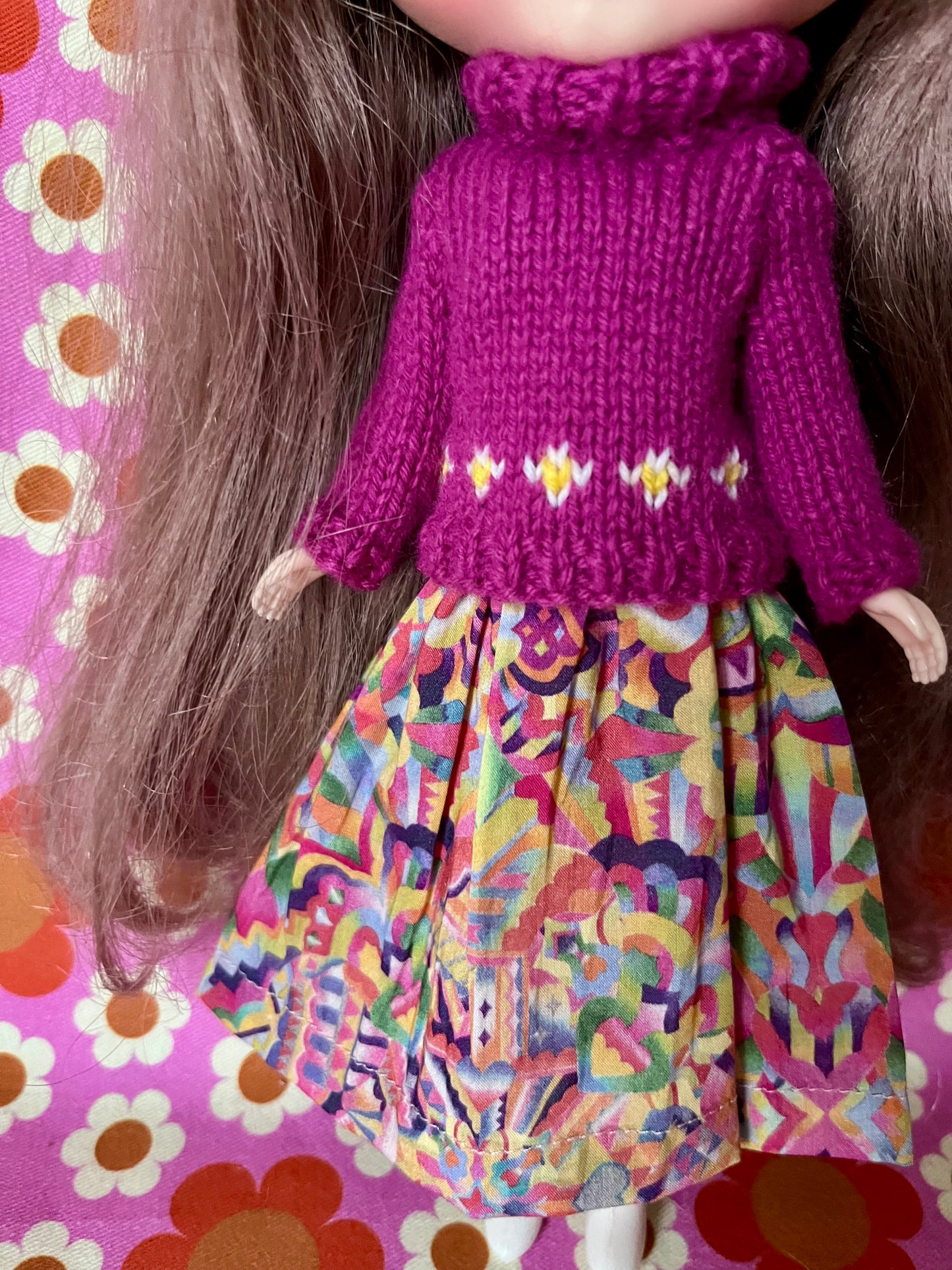 Liberty Dress & Daisy Sweater Set Valentine Edition