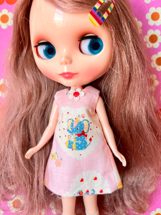 Pink Elephant Print Mod Cilla Shift dress