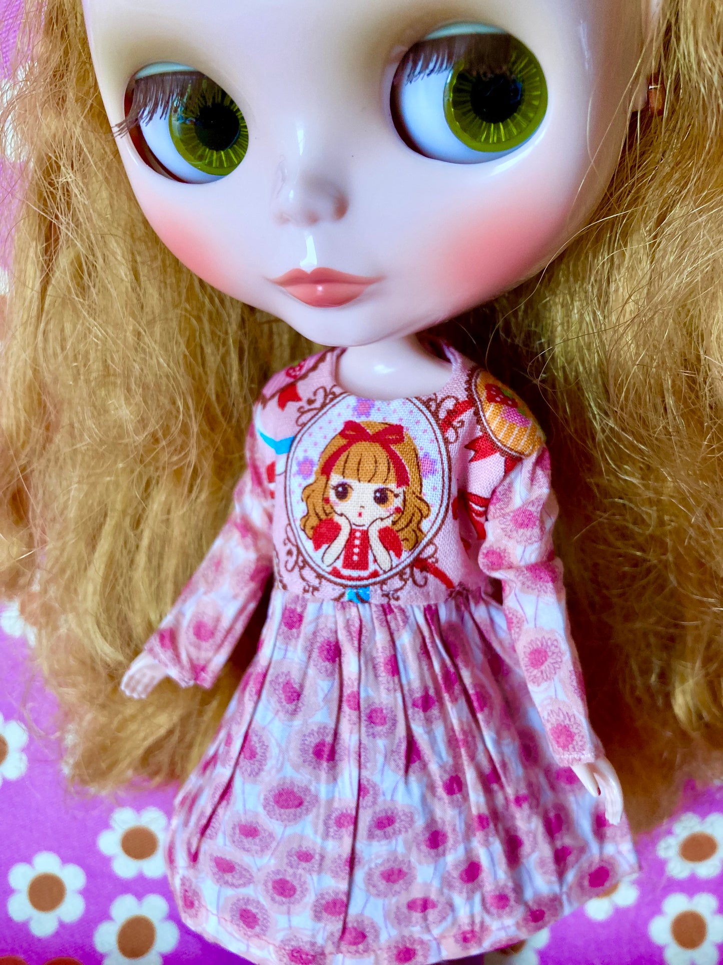 Doll Face Summer Sale Long Sleeve dress for Blythe Doll