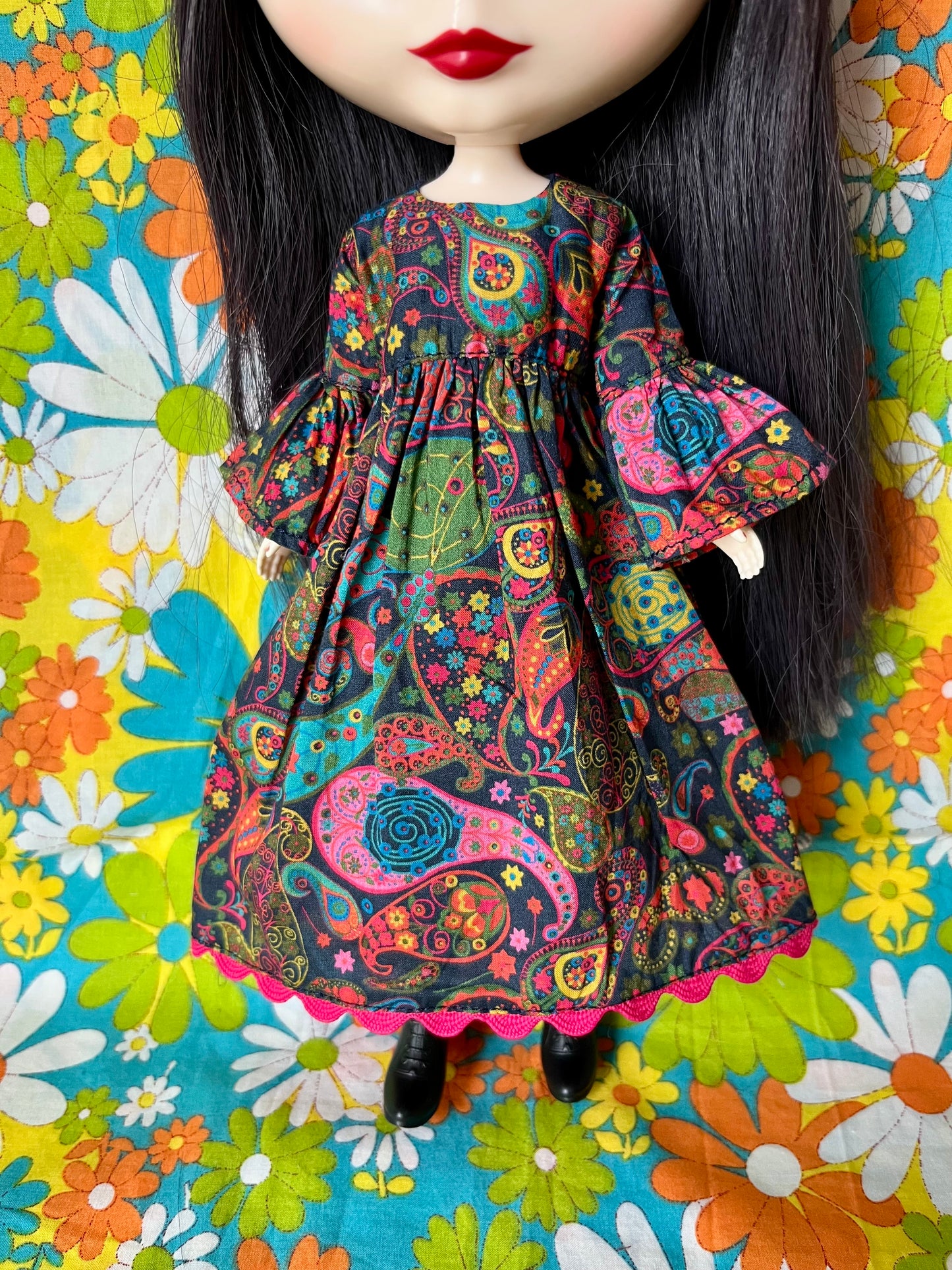 Liberty Neon Paisley Psychedelic Dress