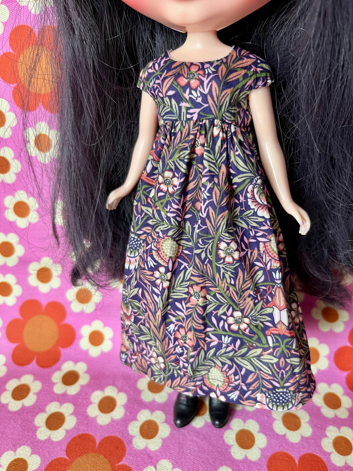 Goth Austen Liberty Regency Dress for Blythe Doll Dissecting Frogs