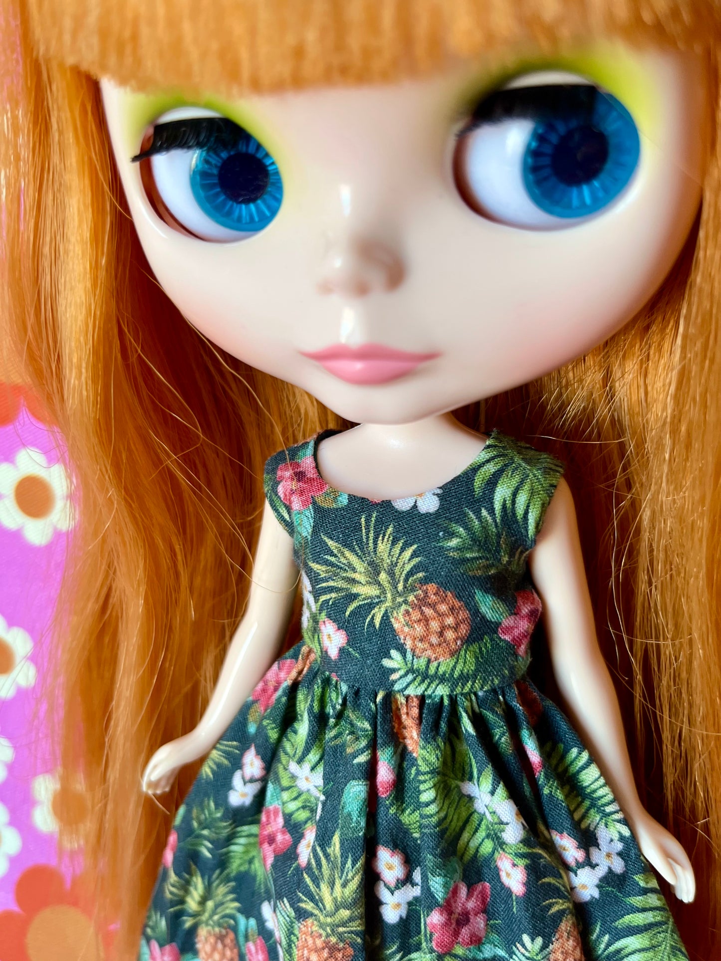 Pineapple Summer Simple Sleeveless Dress for Blythe