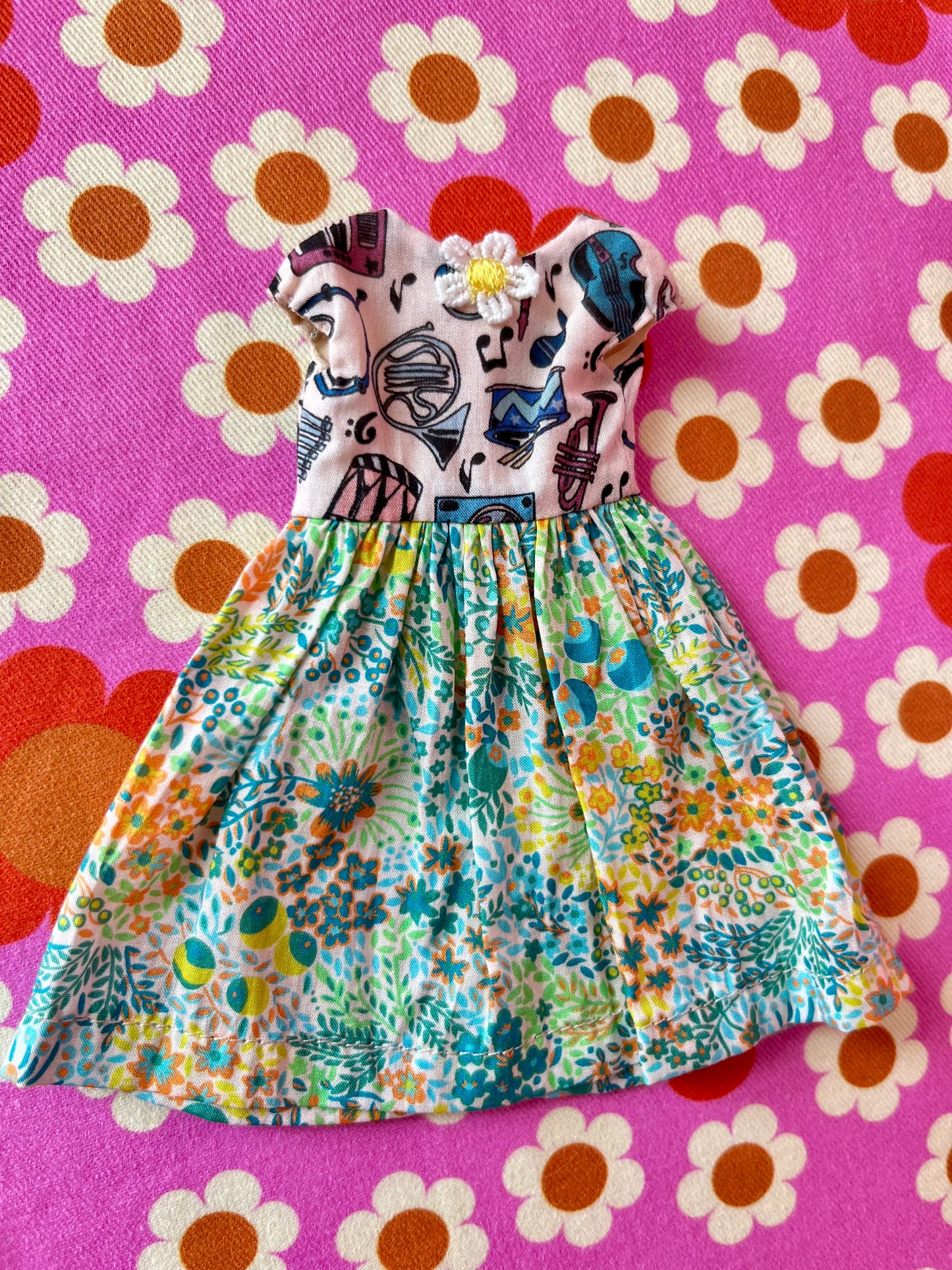 Liberty Cap Sleeve Dress for Blythe Doll