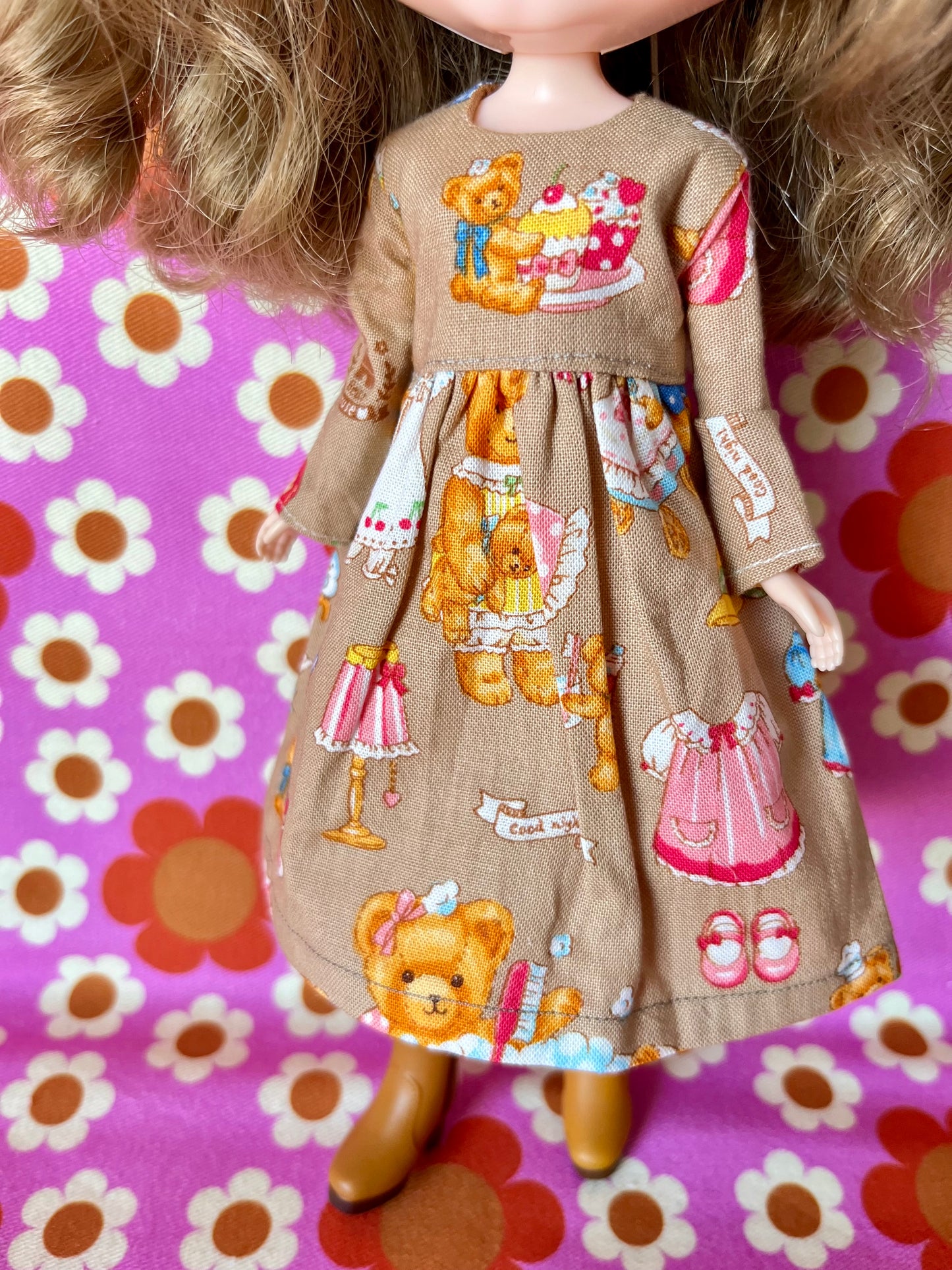 Tan Teddy Dress for Blythe Doll (Copy)