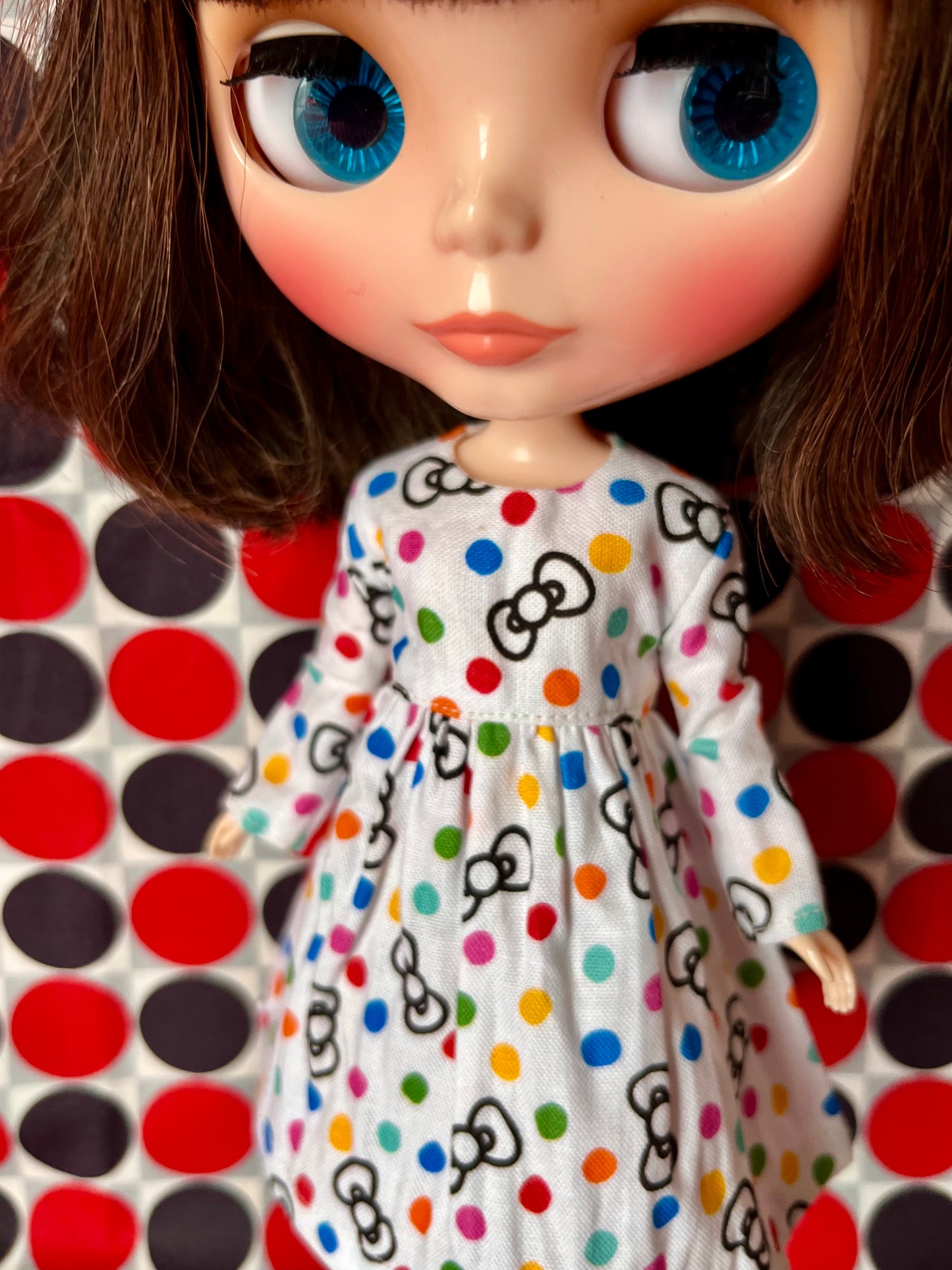 Sale Japanese Hello Kitty Bow Print Dress