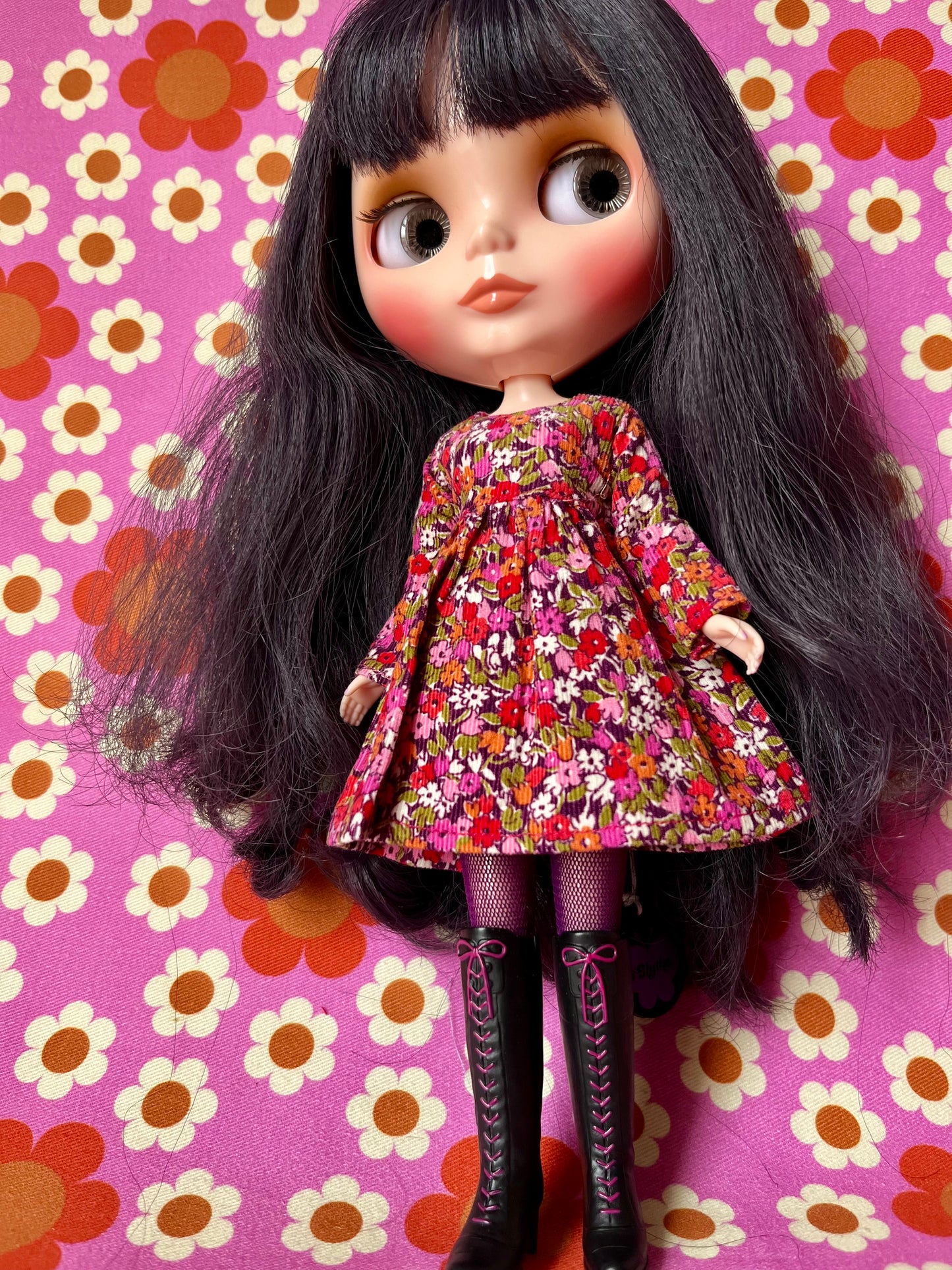 Liberty Corduroy Dress for Blythe Doll