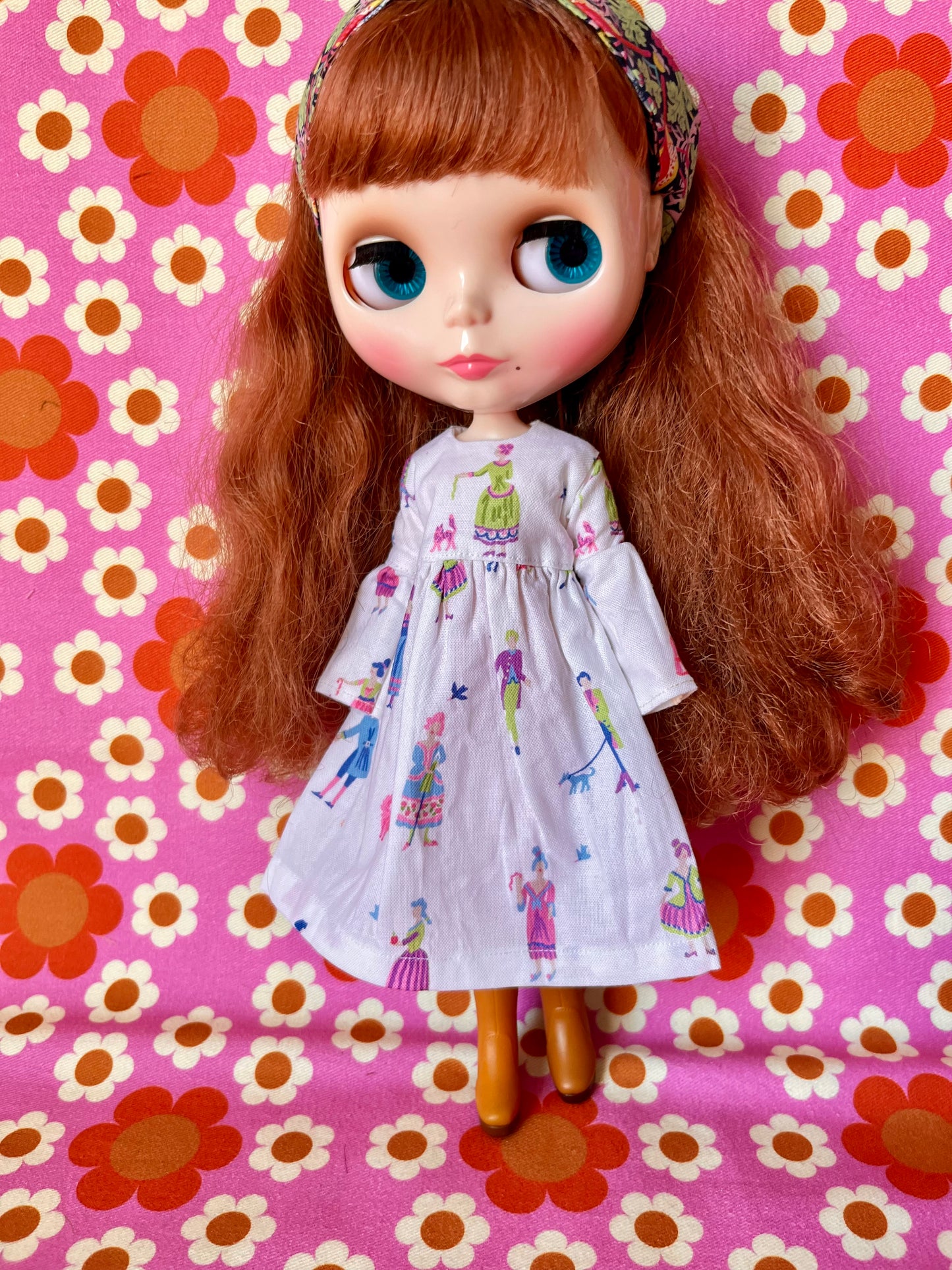 Sale Georgian Fashion Print Dress