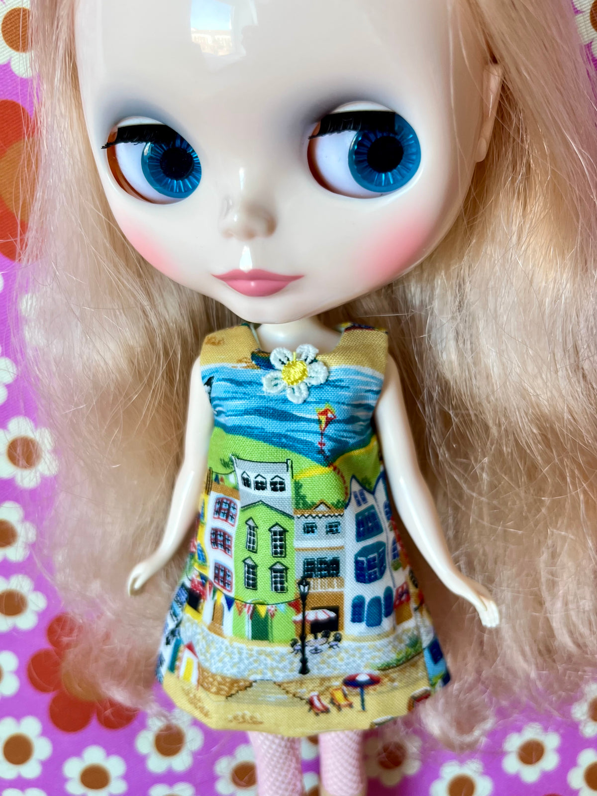 Seaside Print Mod Cilla Shift dress
