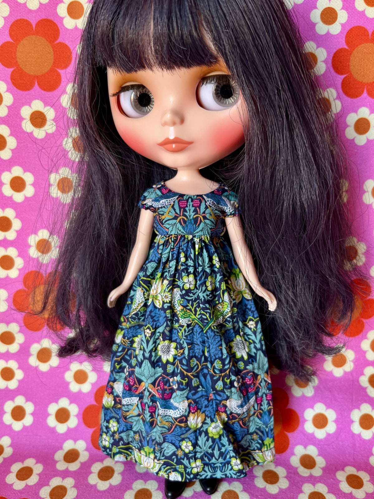 Goth Austen Liberty Regency Dress for Blythe Doll * Green Accent*