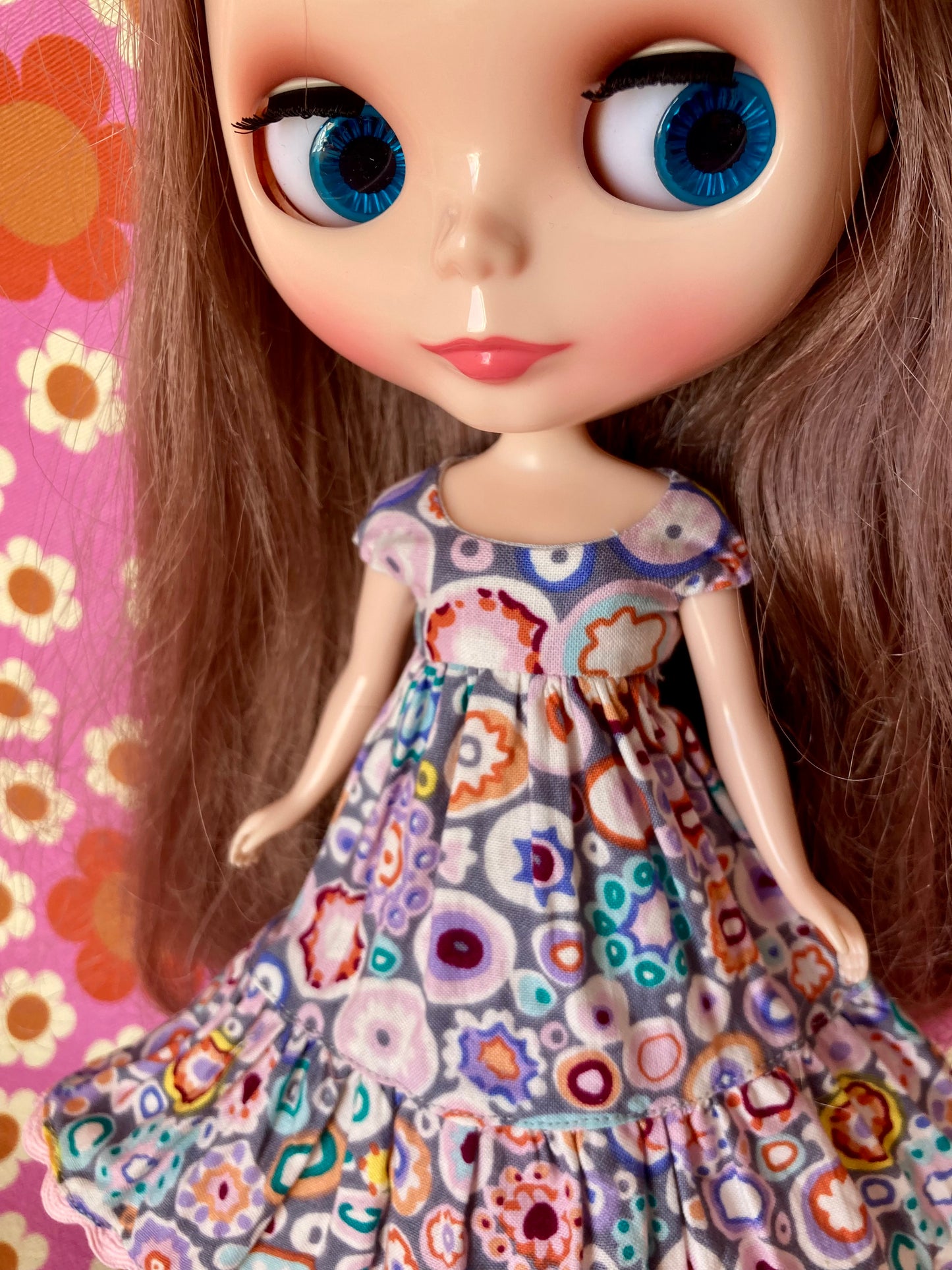 Paperweight  Hippie Grey Dress for Blythe Doll