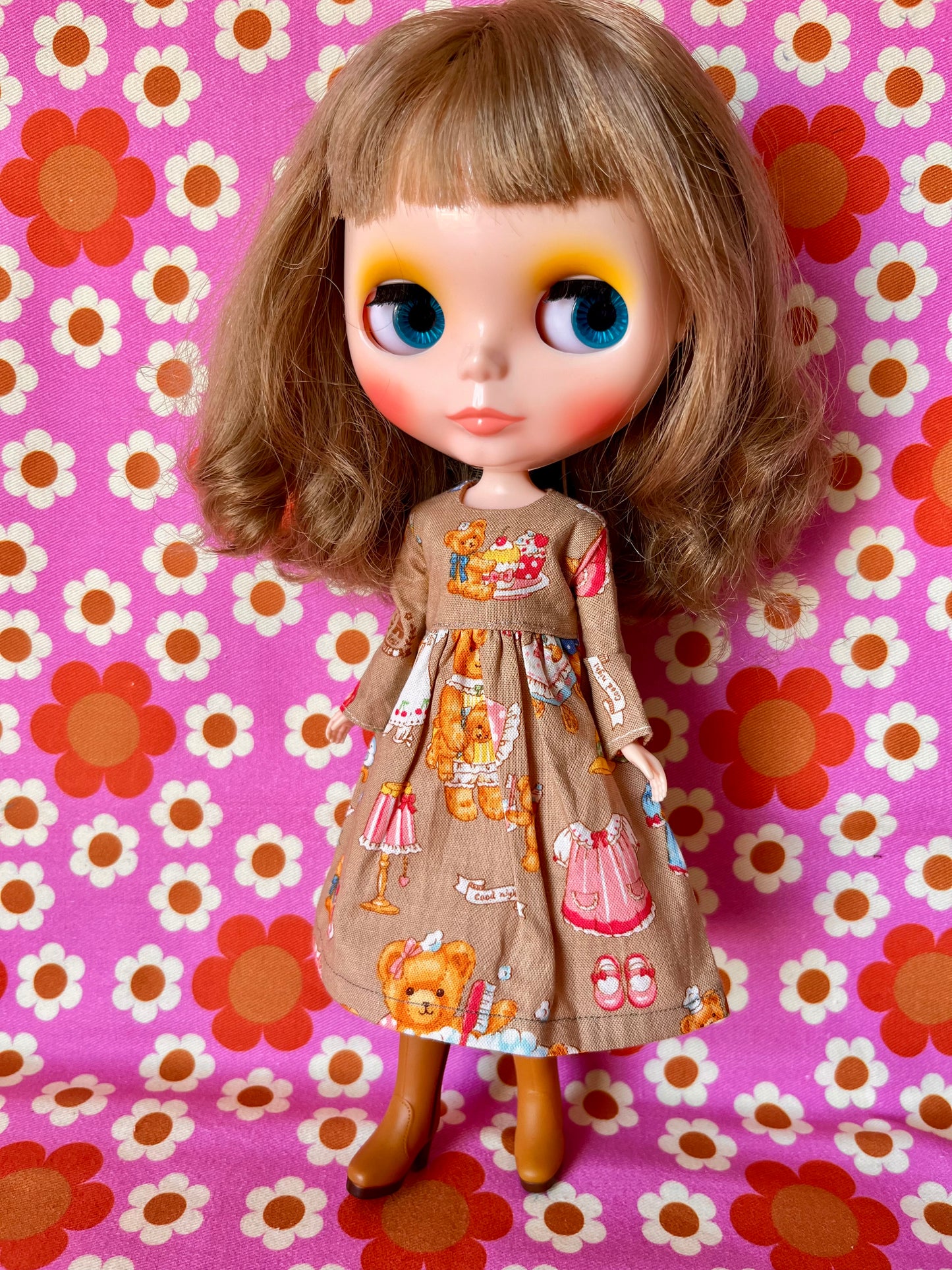 Tan Teddy Dress for Blythe Doll (Copy)