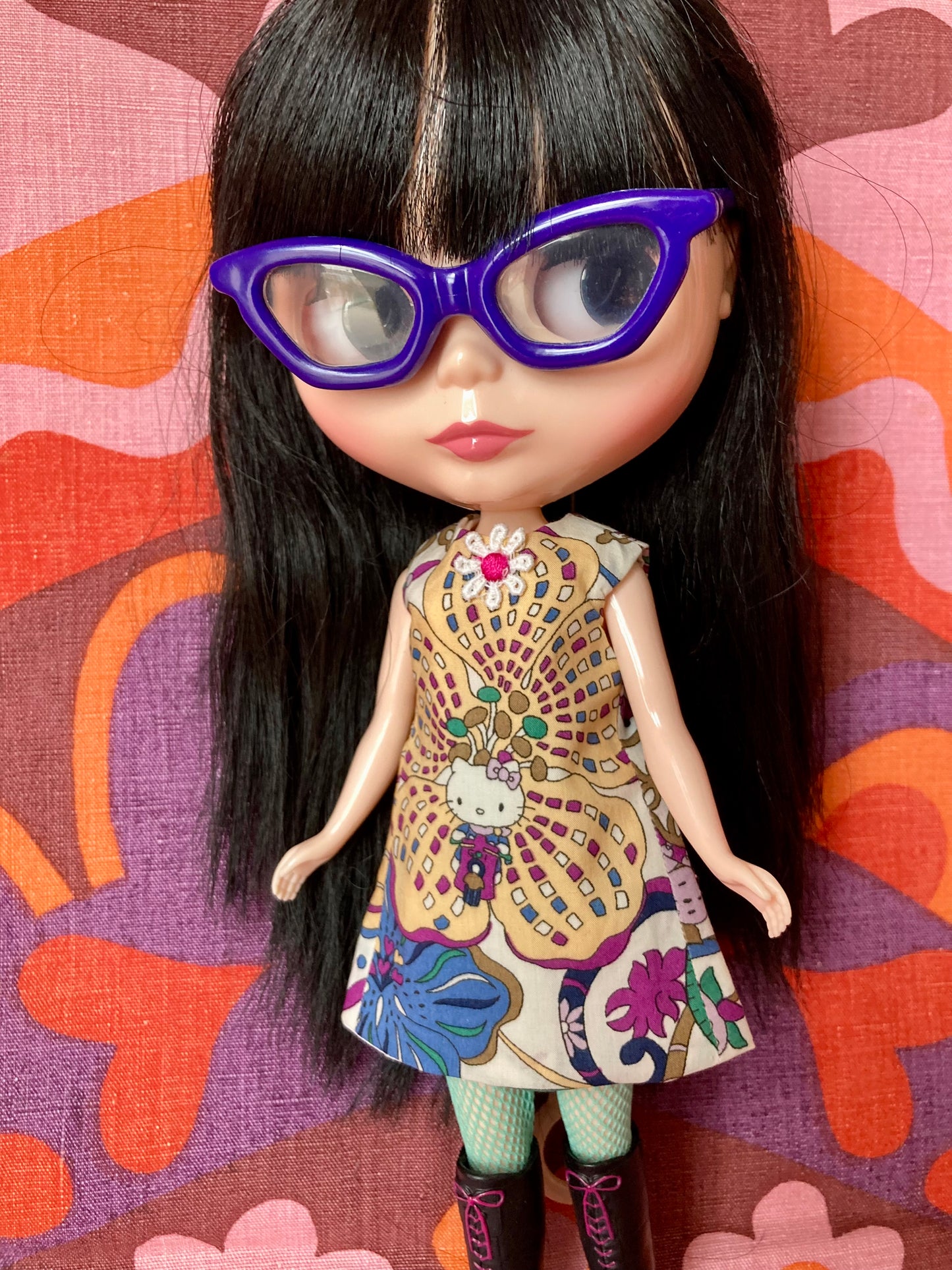 Love Blythe: Hello Kitty Liberty Limited Edition Shift Dress & Cardigan for Blythe Doll
