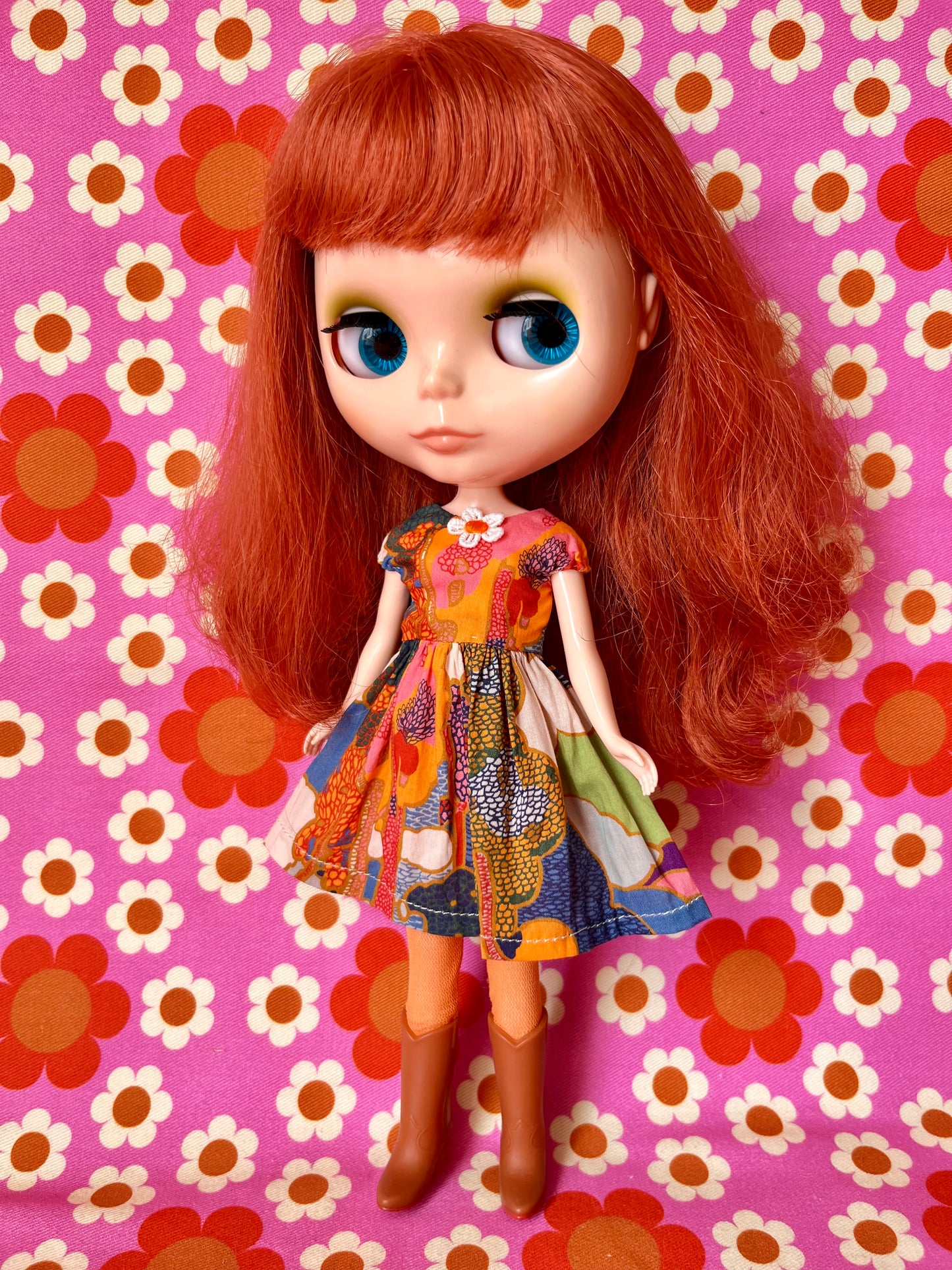 Liberty Landscape Summer Cap Sleeve Dress for Blythe Doll