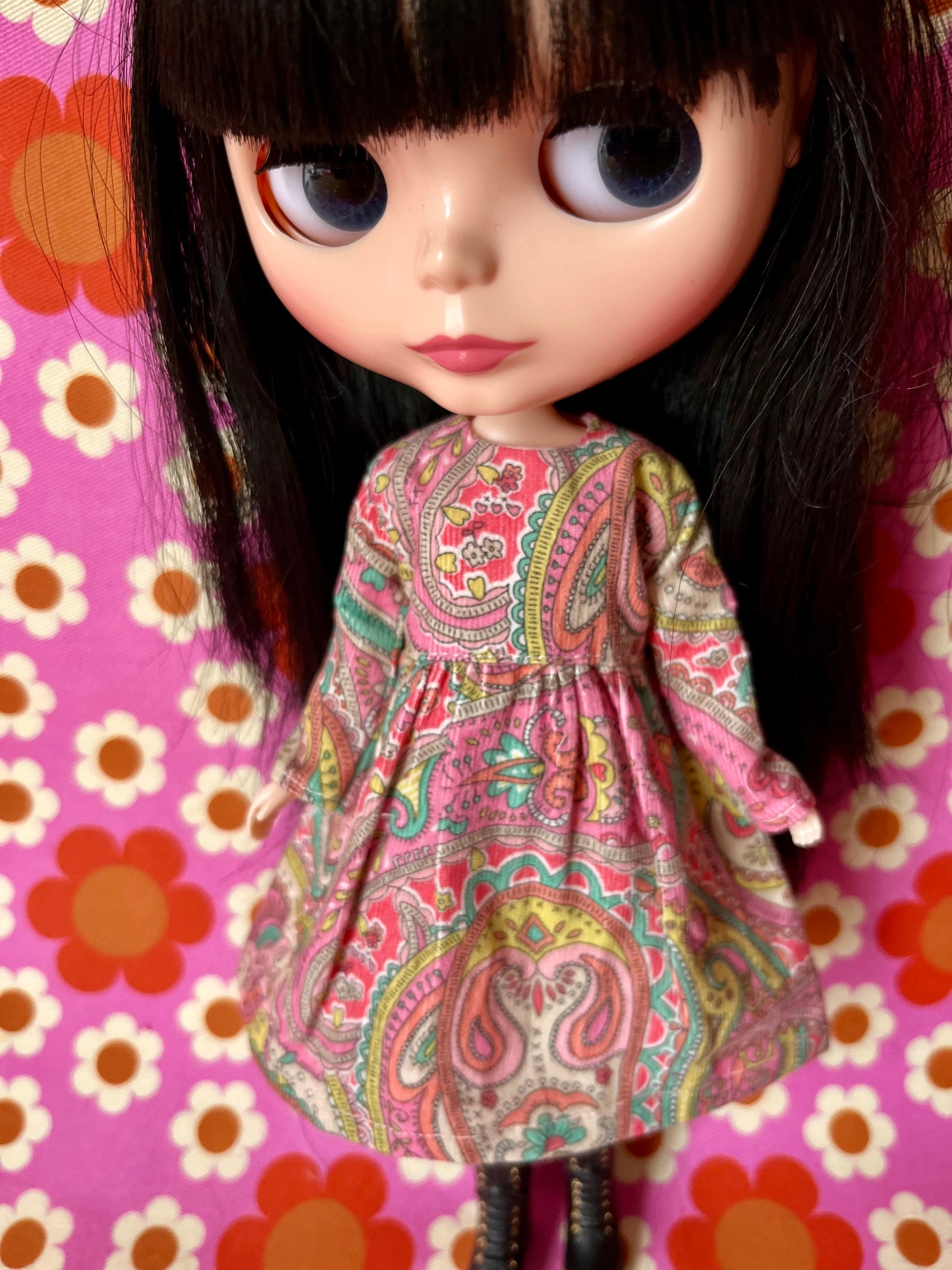 Liberty Corduroy Dress for Blythe Doll