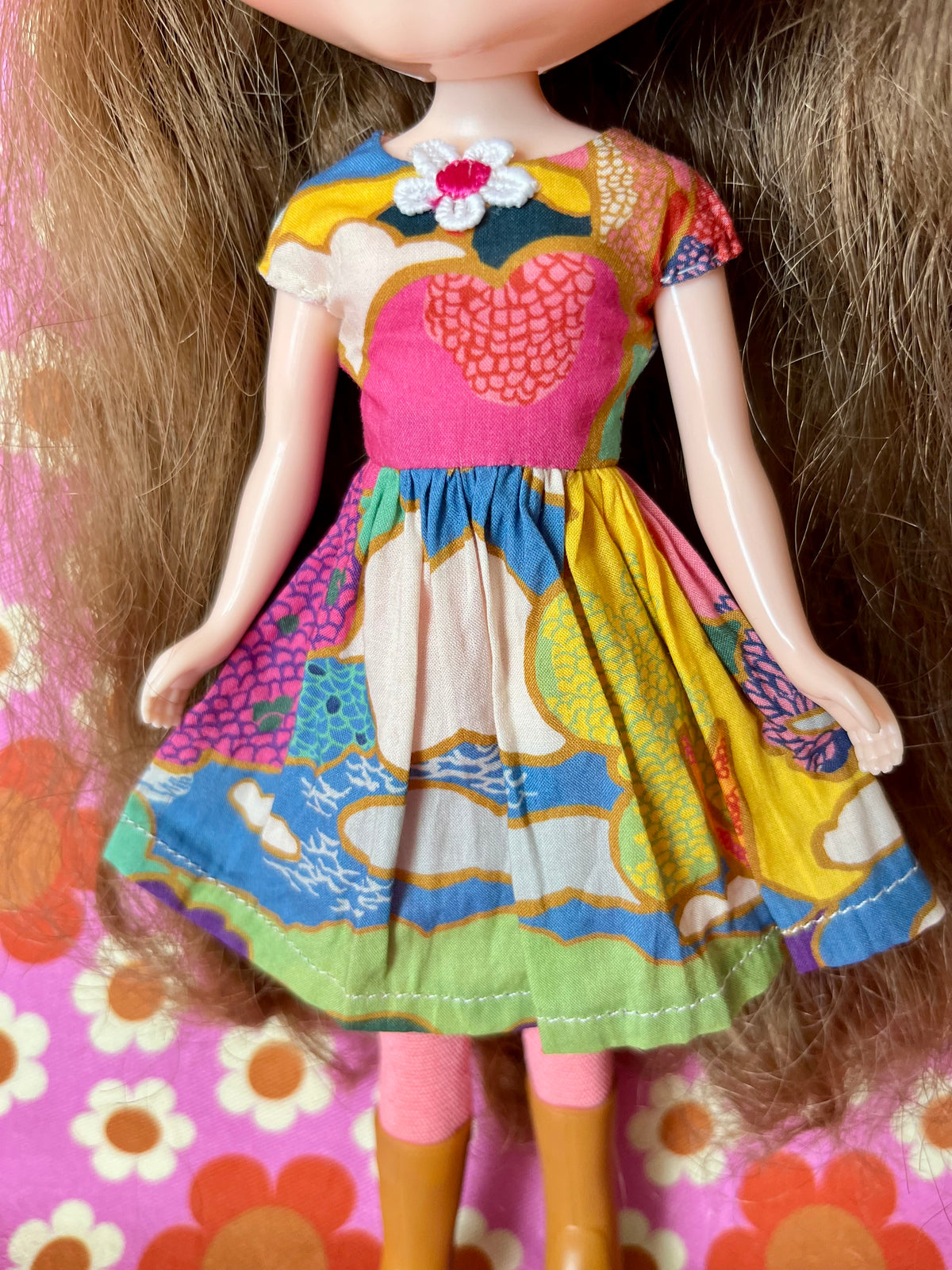 Liberty Landscape Summer Cap Sleeve Dress for Blythe Doll