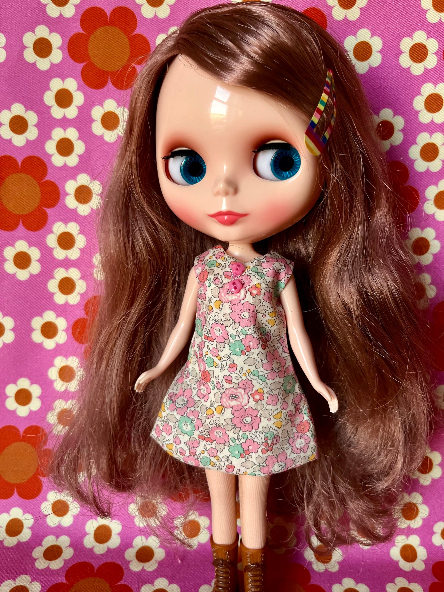 Valentine Pink Liberty Betsy Ann Sleeveless Shift dress & Bag