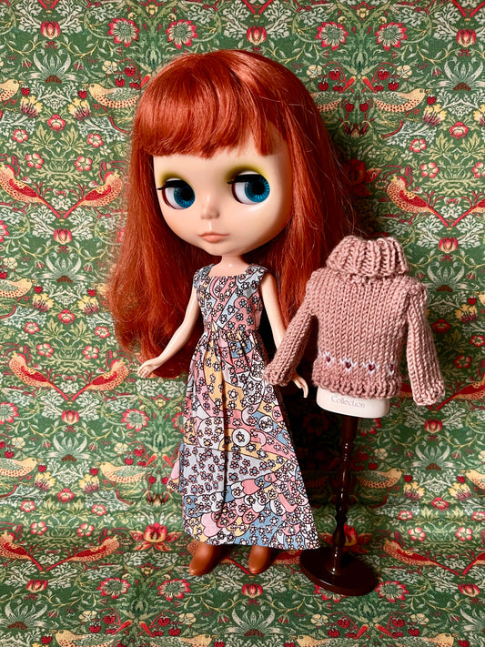 Liberty Dress & Daisy Sweater Set for Blythe Doll