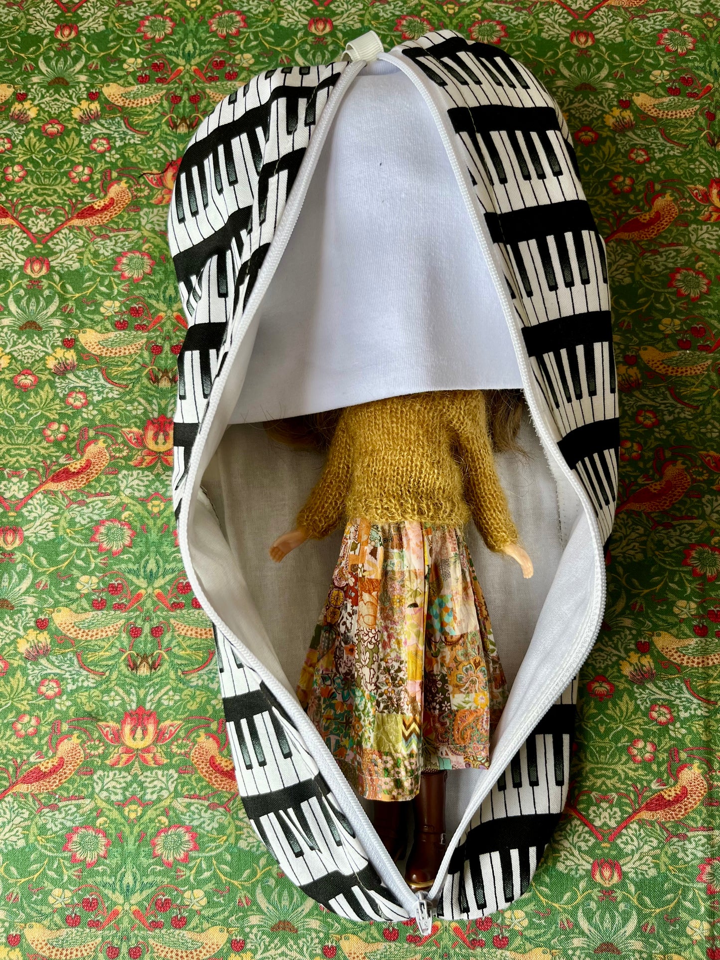 Music piano fabric Blythe Doll Cary Case Neo-Blythe size