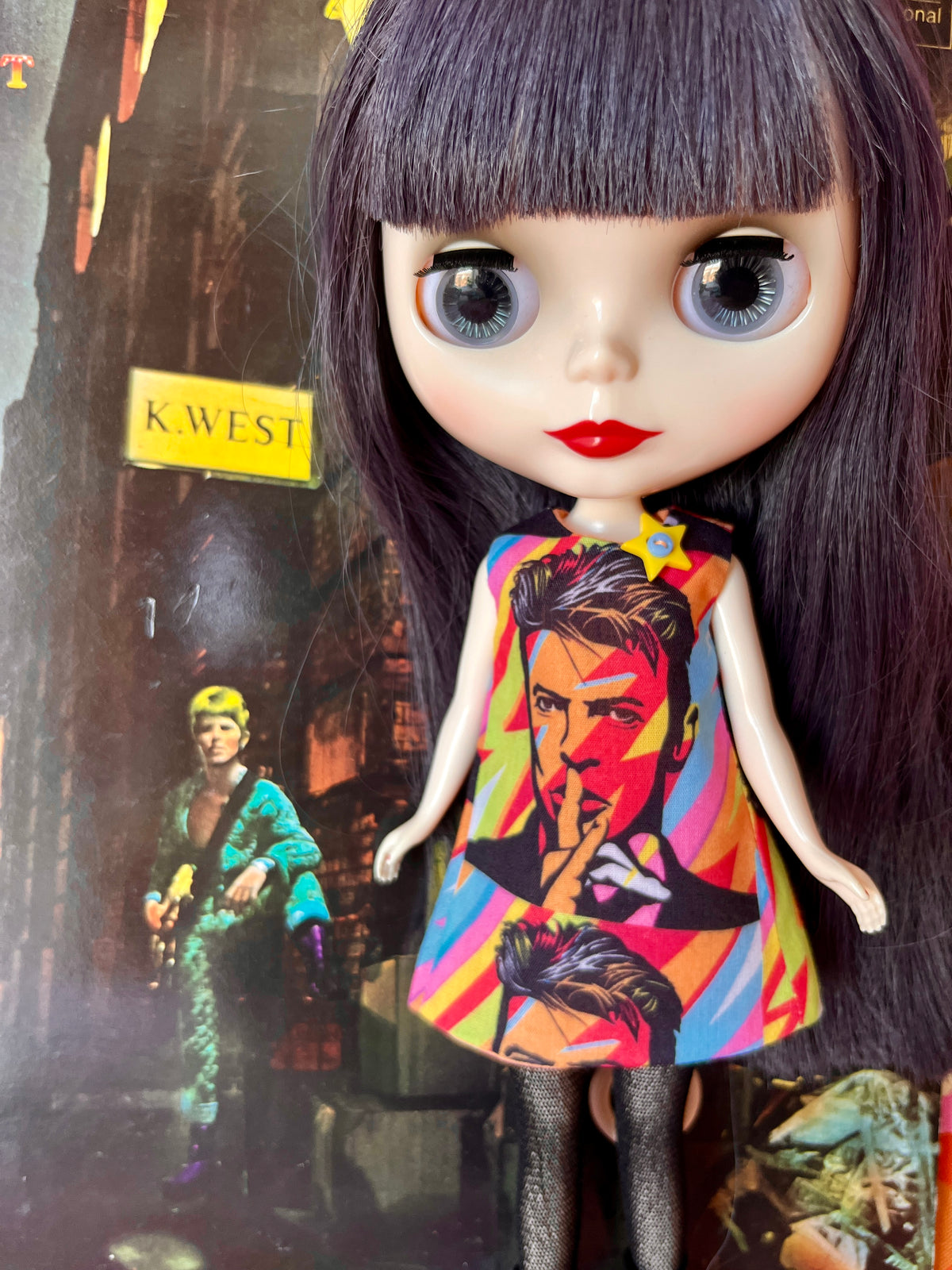 Bowie Print Mod Cilla Shift dress