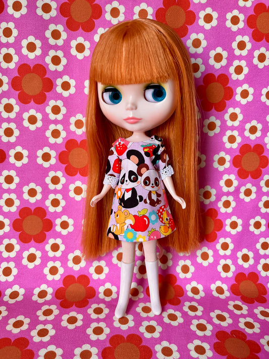 Cute Panda Shift dress with sleeves