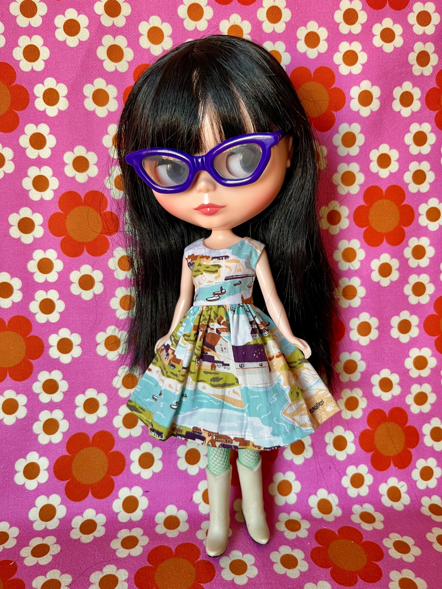 Seaside Coast Summer Simple Sleeveless Dress for Blythe
