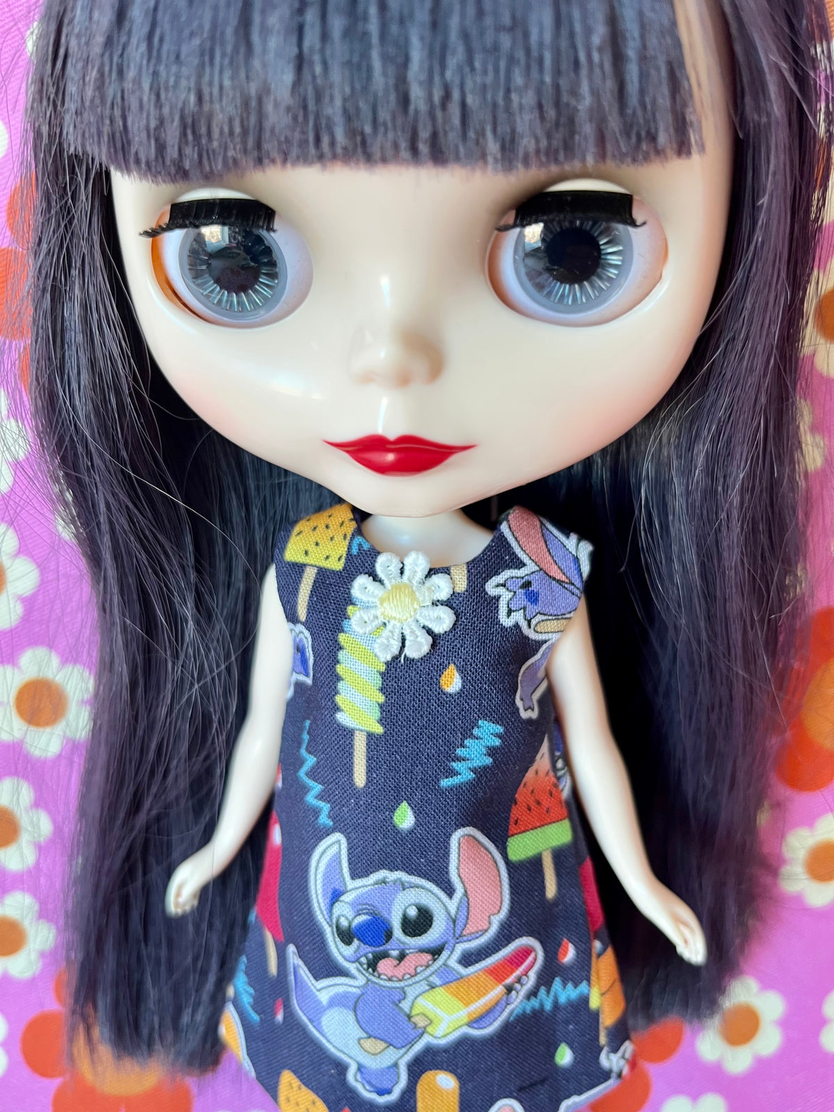 Stitch Print Mod Cilla Shift dress