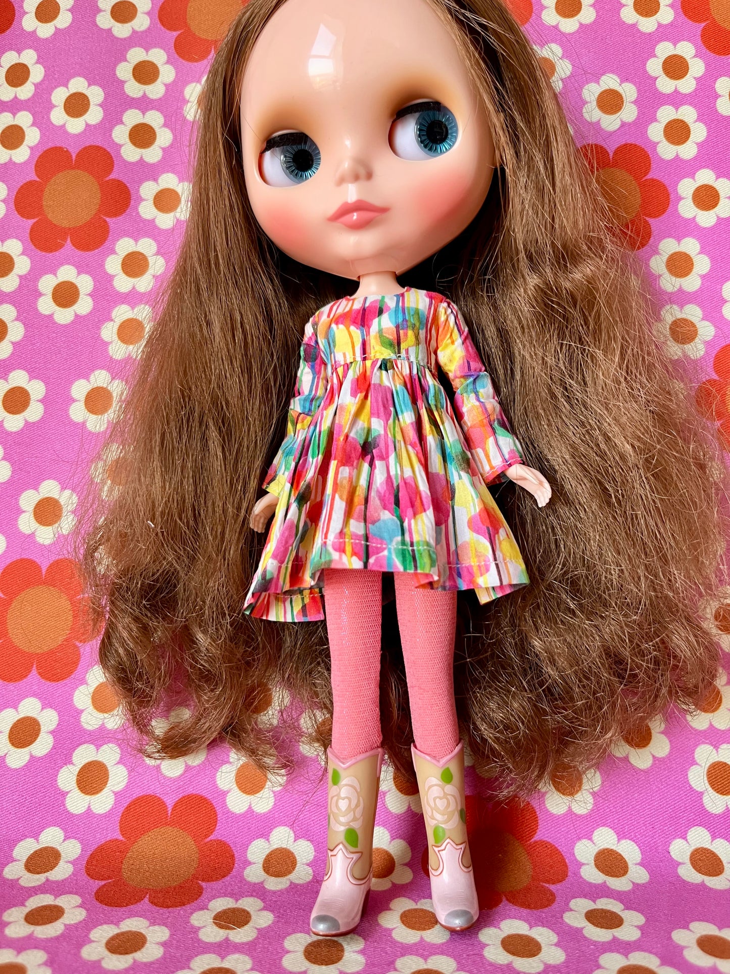 Liberty Long Sleeve Dress for Blythe Doll