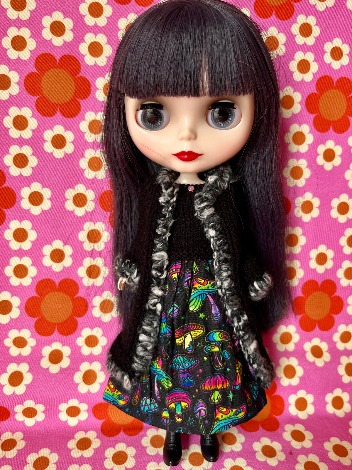 Halloween Edition 4 Piece Set: Coat, Skirt, Sweater, Bag (Boucle Trim)