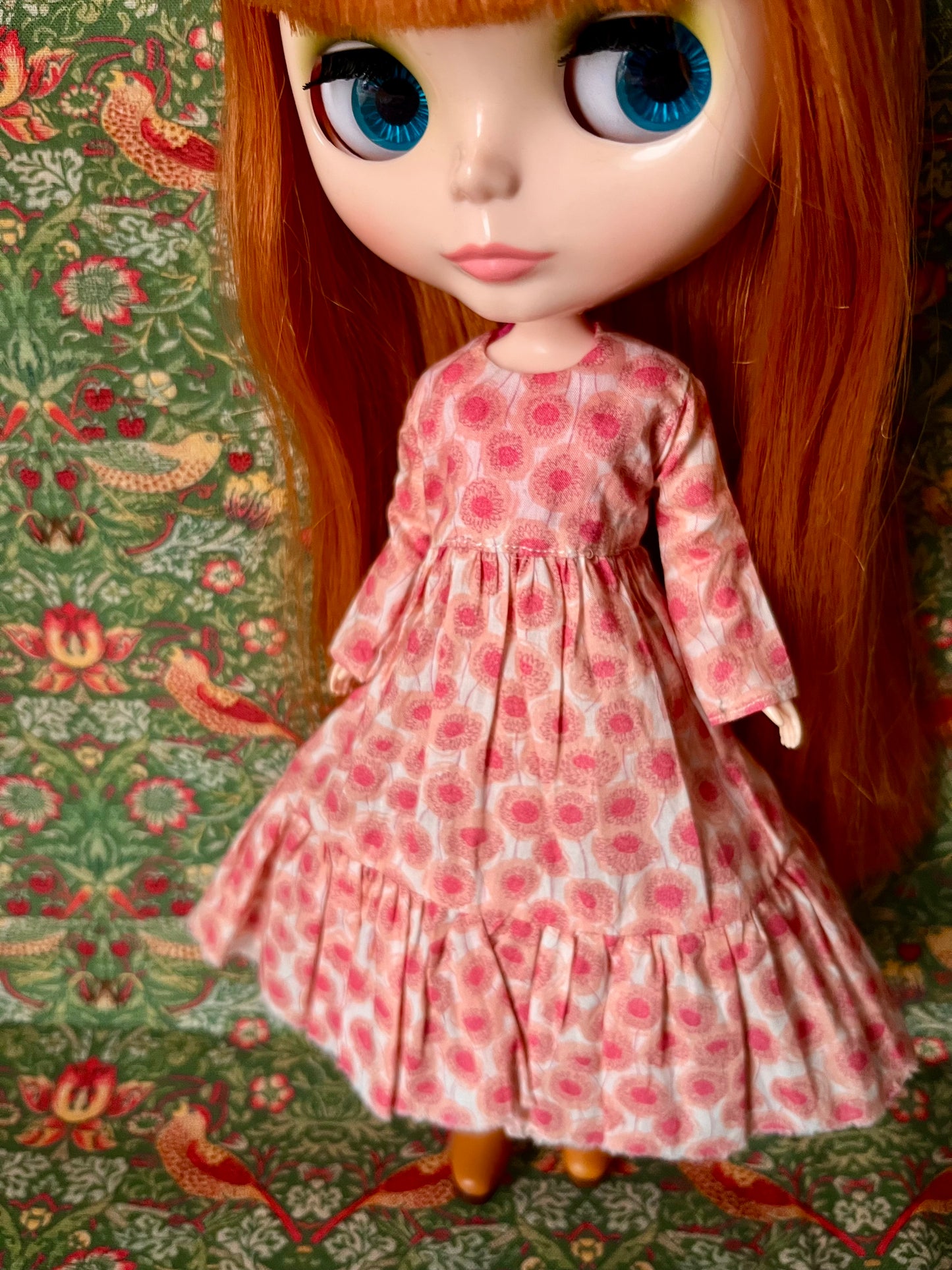 Liberty Long Tirered Hem Dress for Blythe Doll