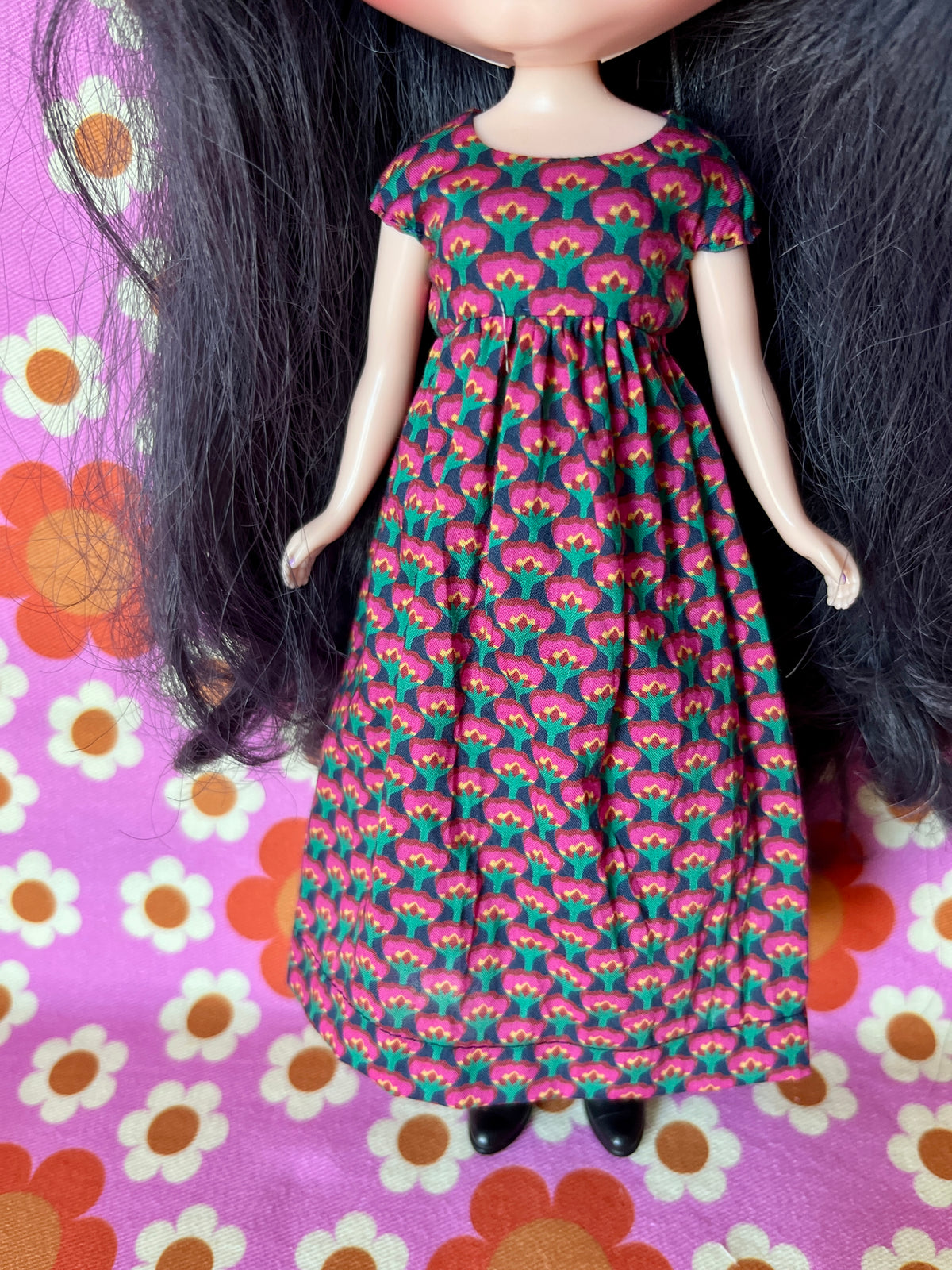 Goth Austen Liberty Regency Dress for Blythe Doll Ditsy Deco
