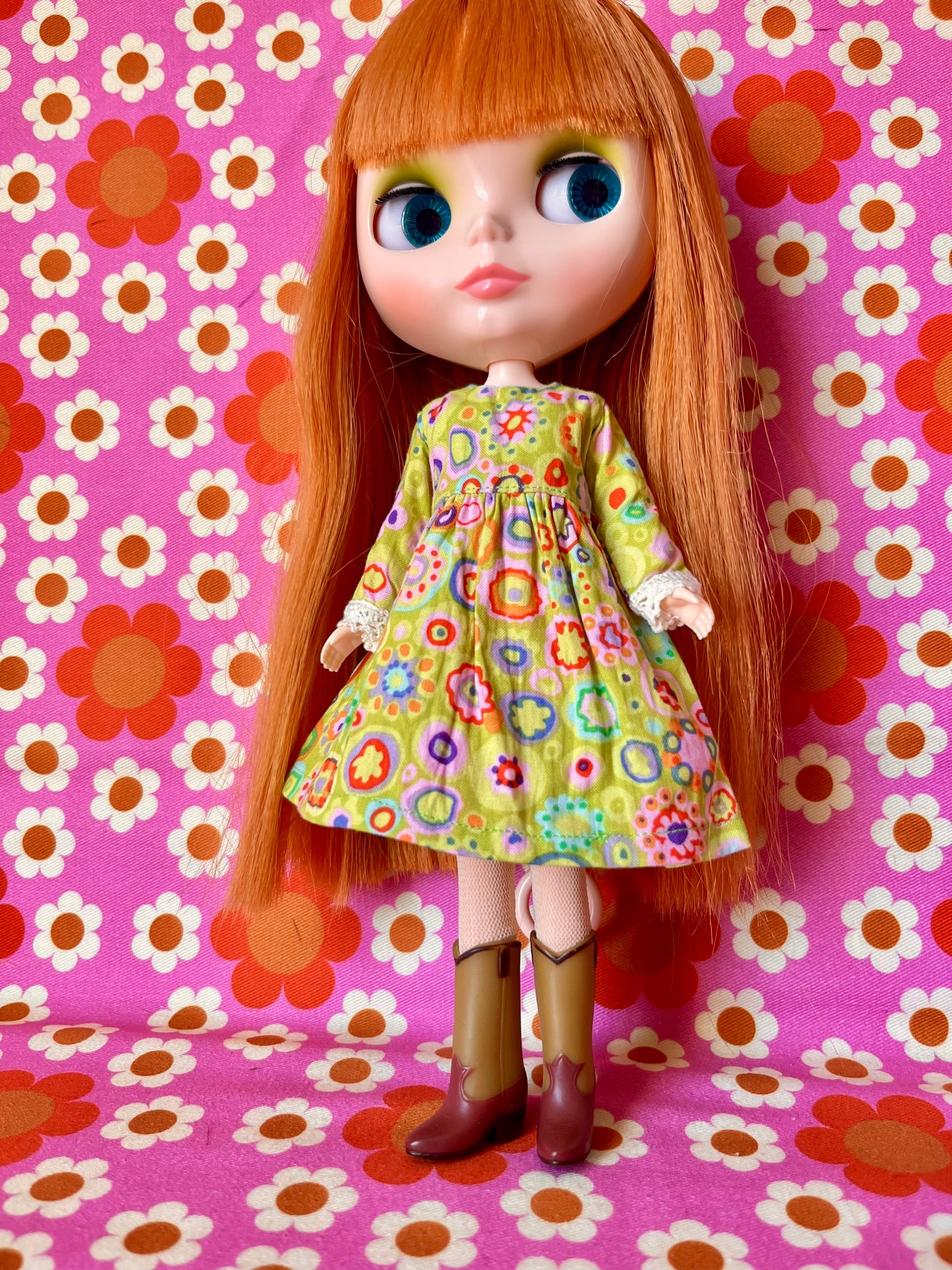 Sale Paperweight Green Long Sleeve Dress for Blythe Doll