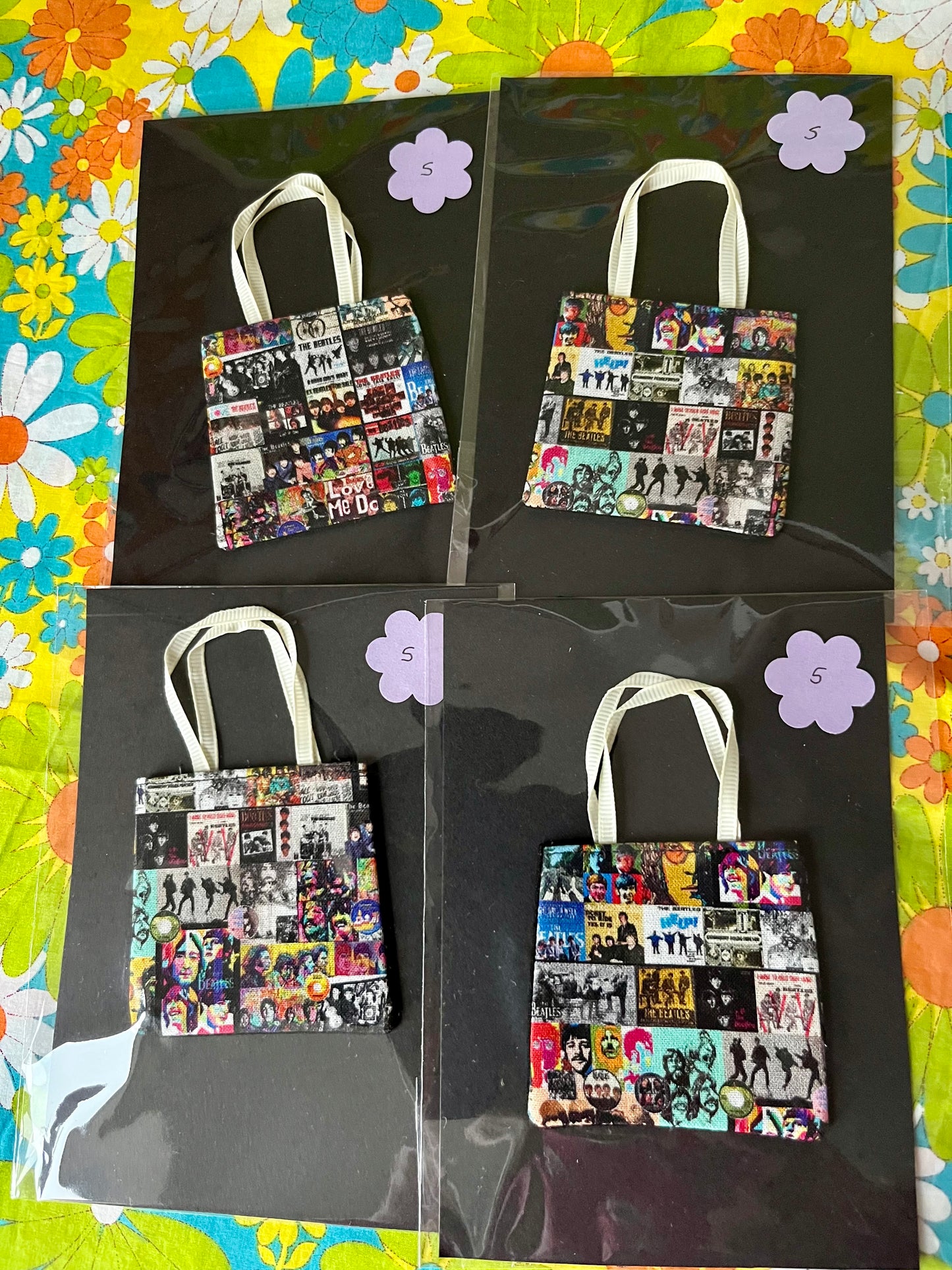 Beatles Fan printed  fabric Tote Bag (Bag only)