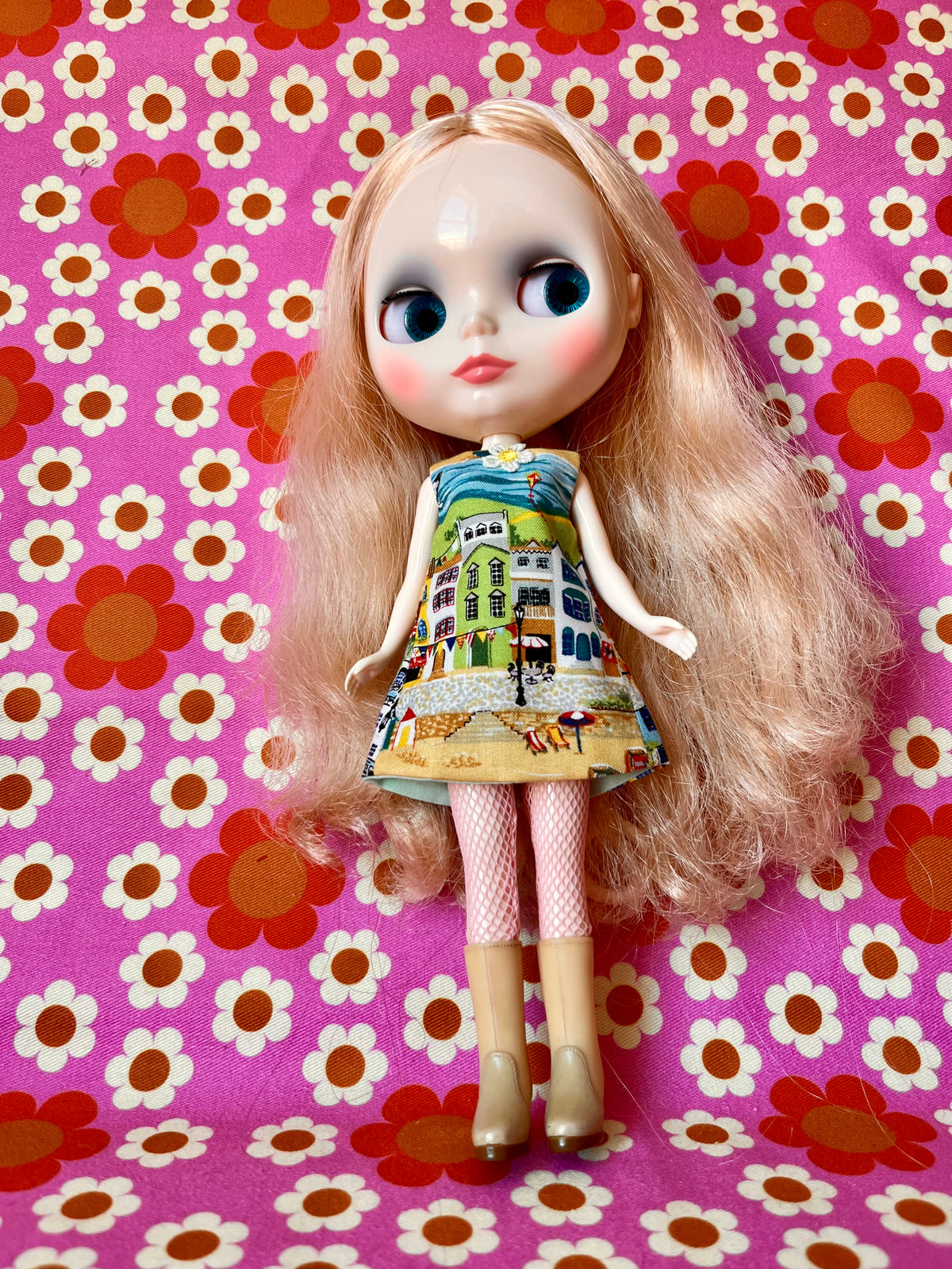 Seaside Print Mod Cilla Shift dress