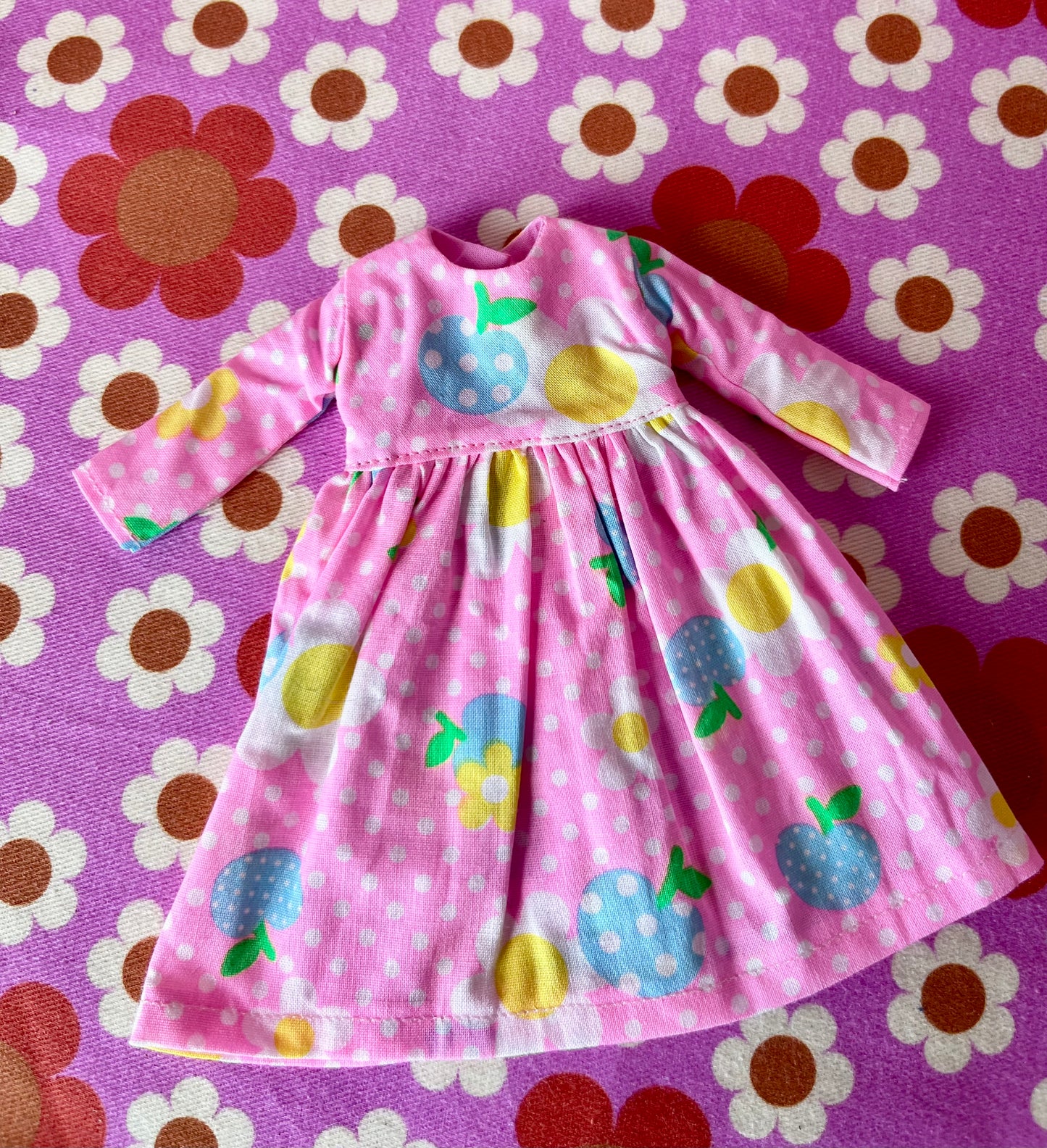 Pink Daisy Long Sleeve Dress for Blythe Doll
