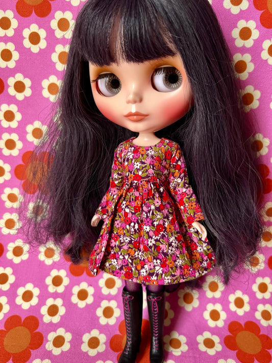 Liberty Corduroy Dress for Blythe Doll