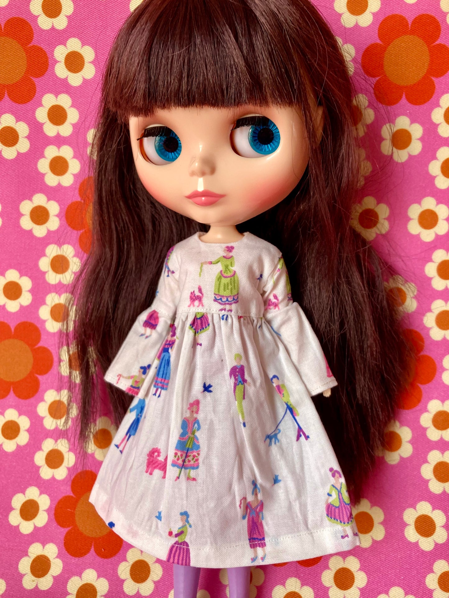 Georgian Lady Sale Long Sleeve dress for Blythe Doll