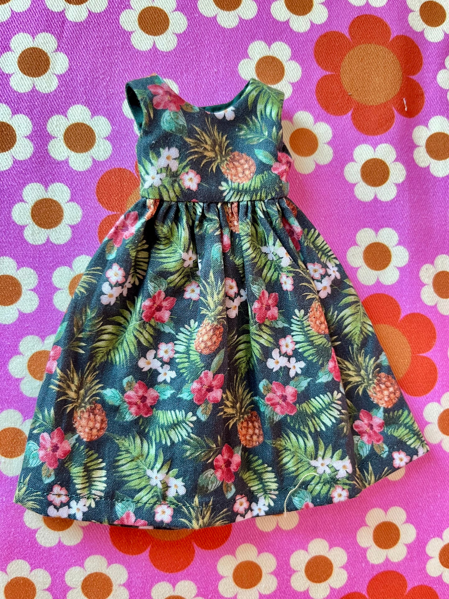 Pineapple Summer Simple Sleeveless Dress for Blythe