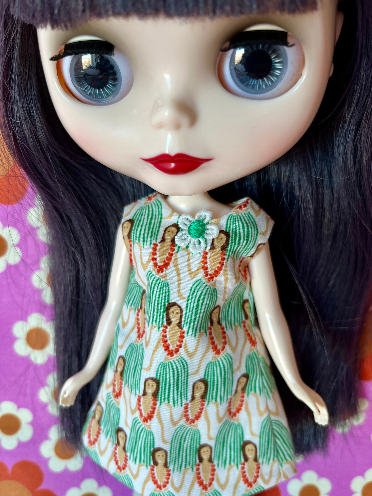 Hula Girl Print Mod Cilla Shift dress