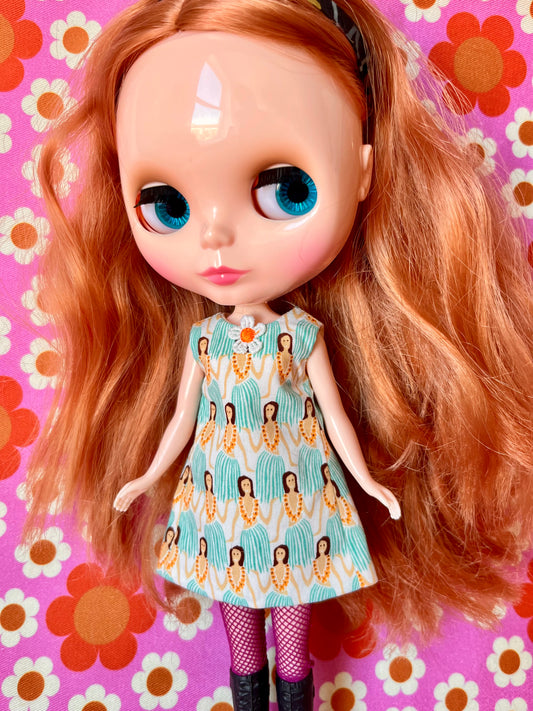 Hula Girl Print Mod Cilla Shift dress