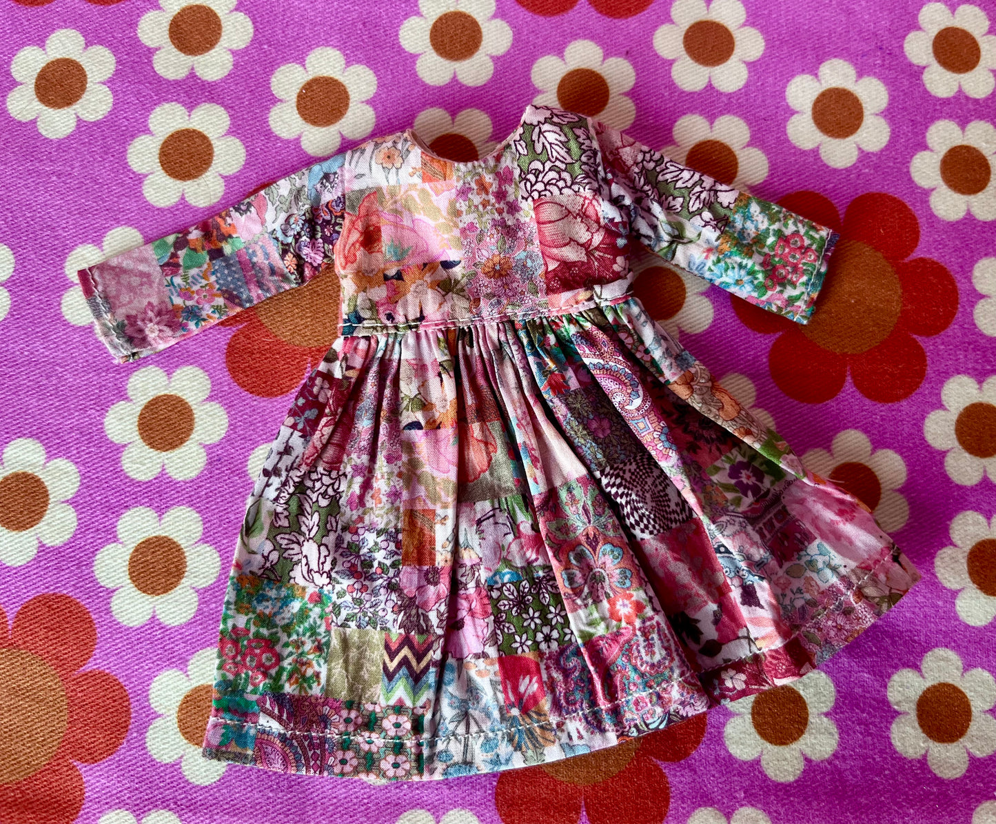 Liberty Long Sleeve Dress for Blythe Doll