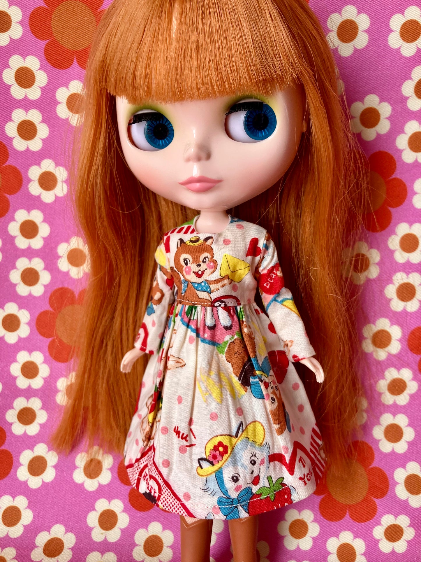 Squirrel Delivery Cute Dress for Blythe Doll
