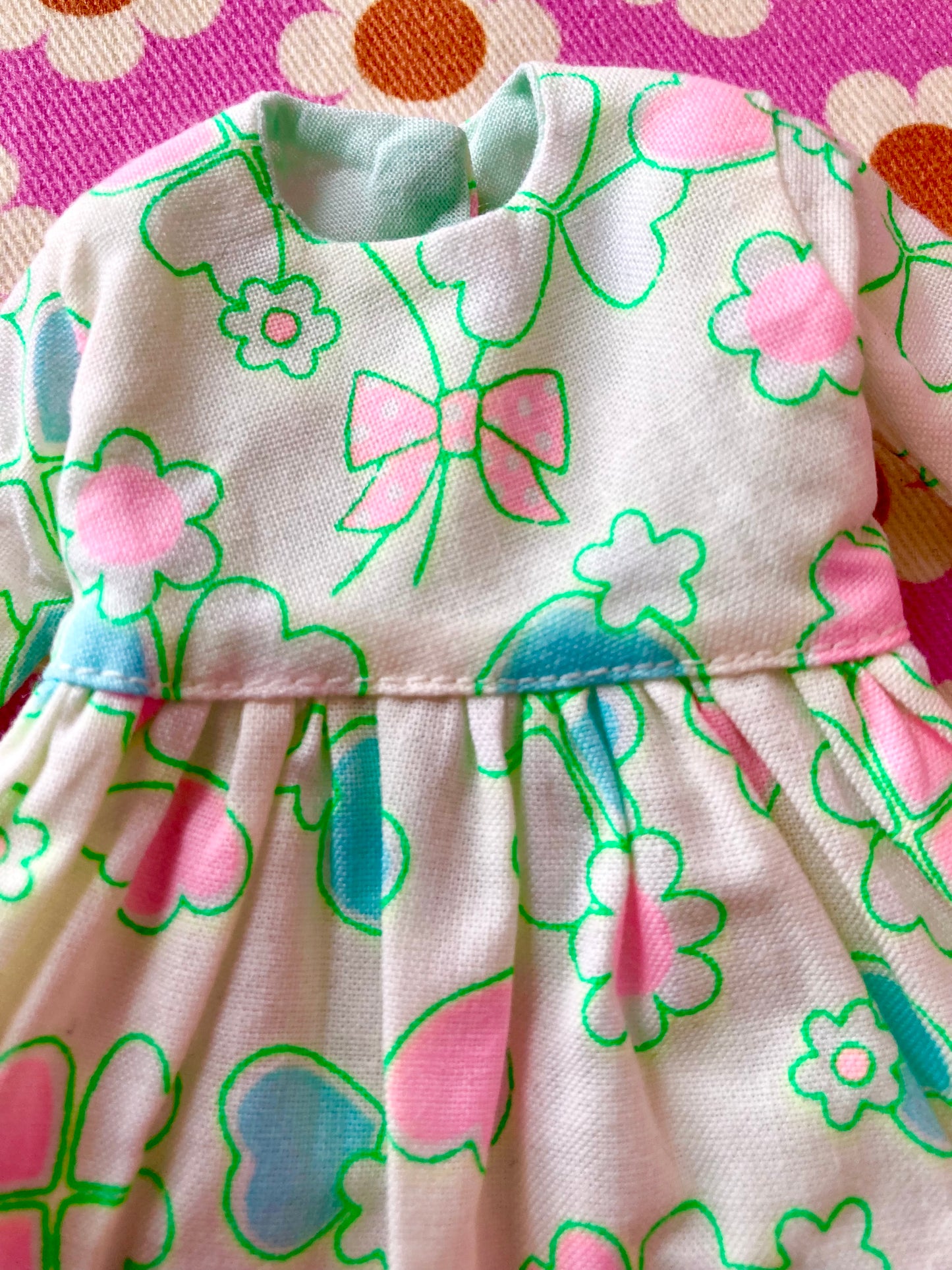 Antique Pink Cute Daisy Clover Dress for Blythe Doll
