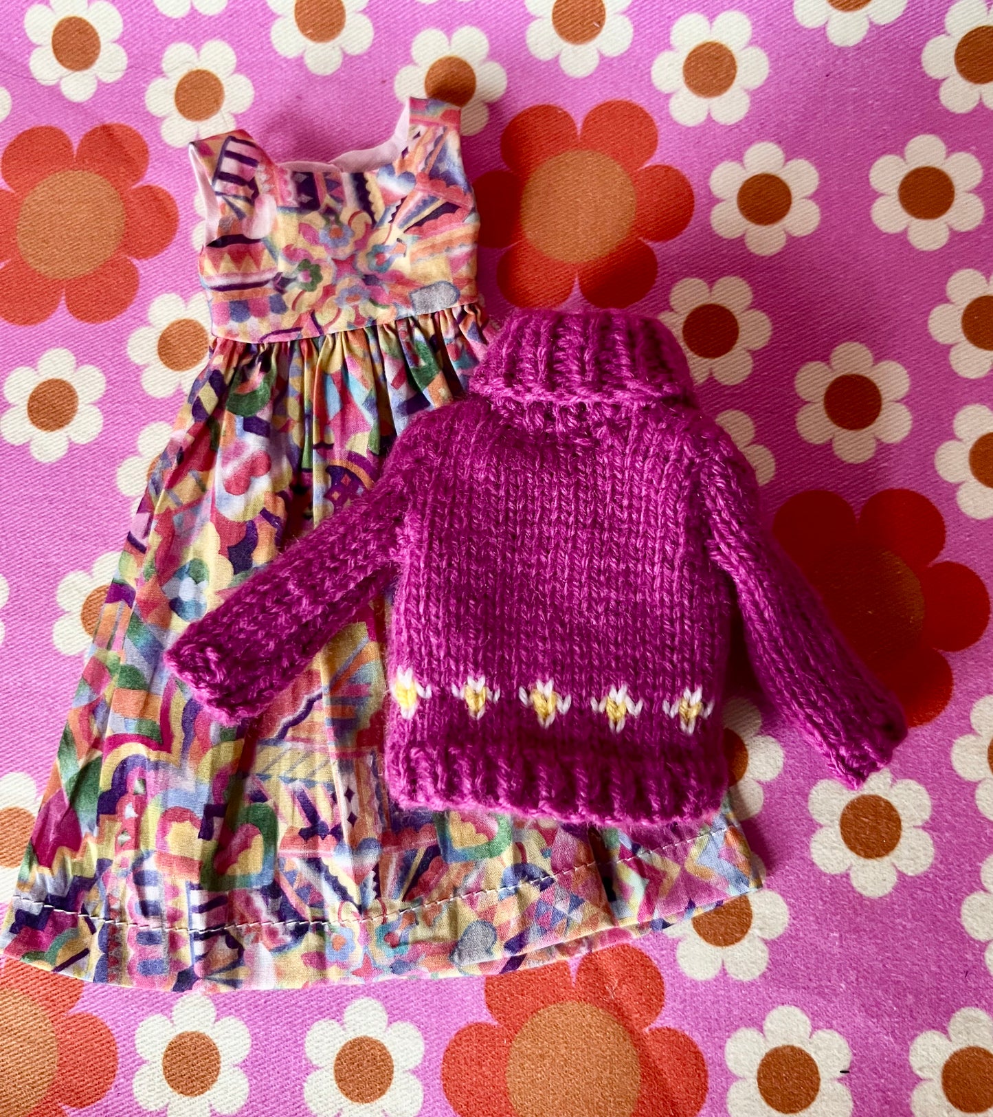 Liberty Dress & Daisy Sweater Set Valentine Edition