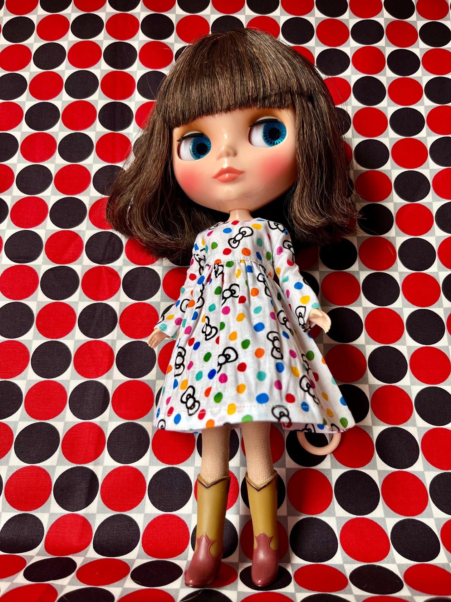 Sale Japanese Hello Kitty Bow Print Dress