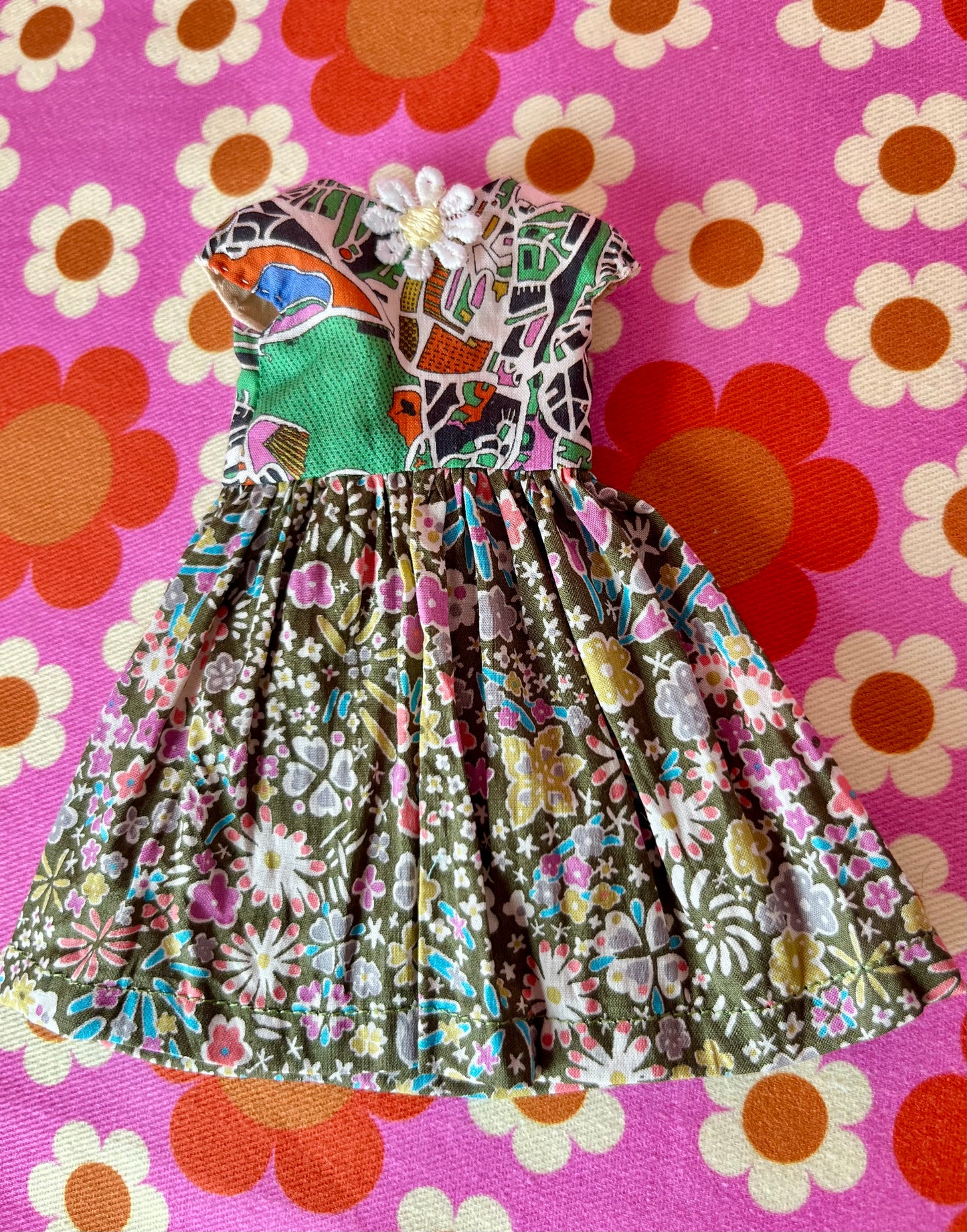 Liberty Cap Sleeve Dress for Blythe Doll