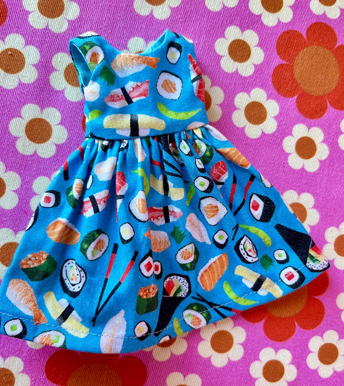 Sushi Summer Simple Sleeveless Dress for Blythe