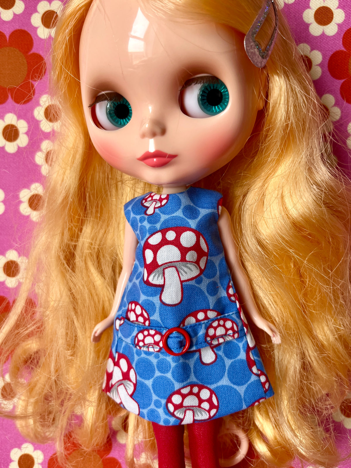 Blue Mushroom Mod Cilla Shift dress